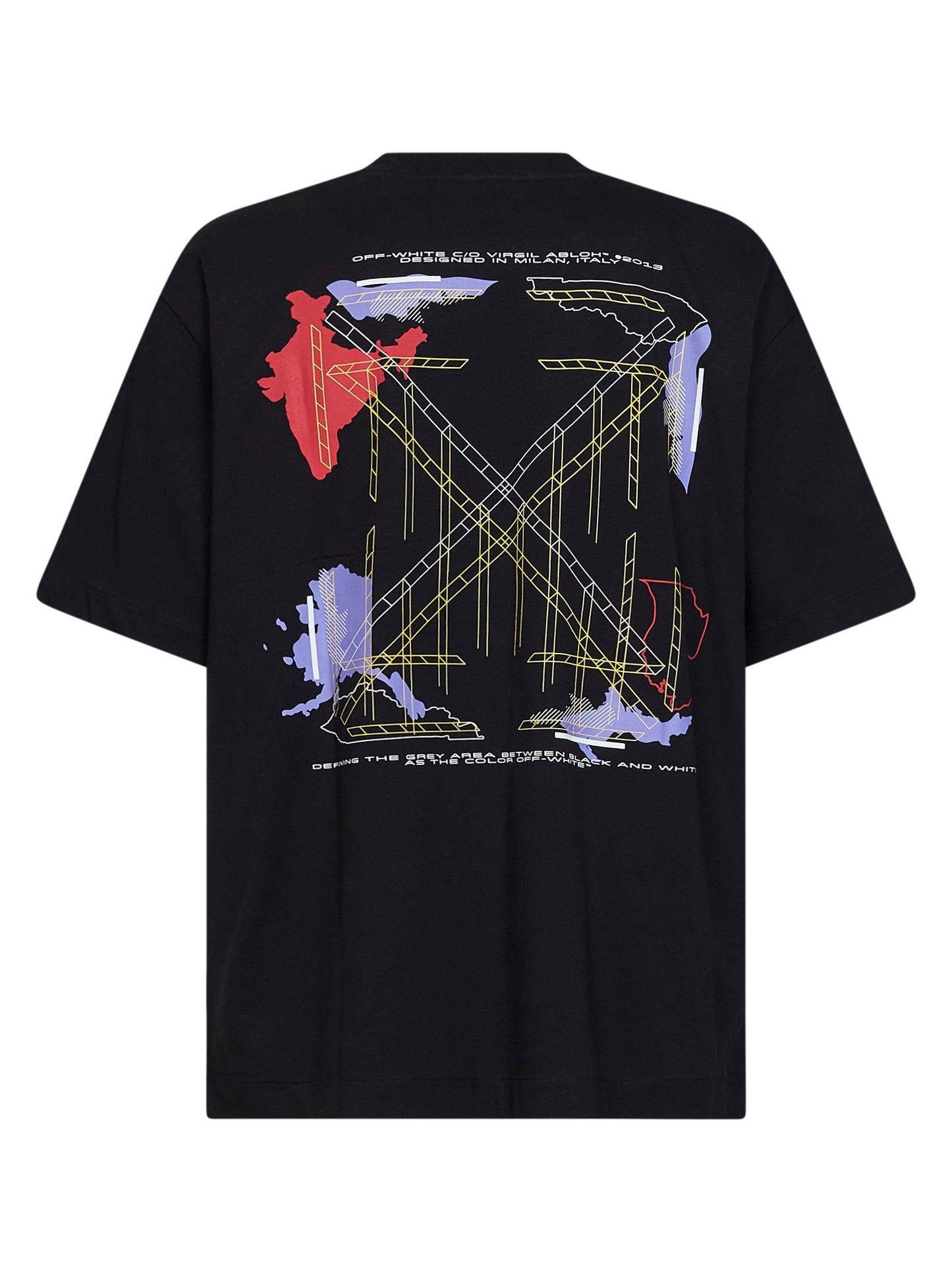 Off White Men Black Jersey Archigeography Arrow Skate T-Shirt OFF-WHITE