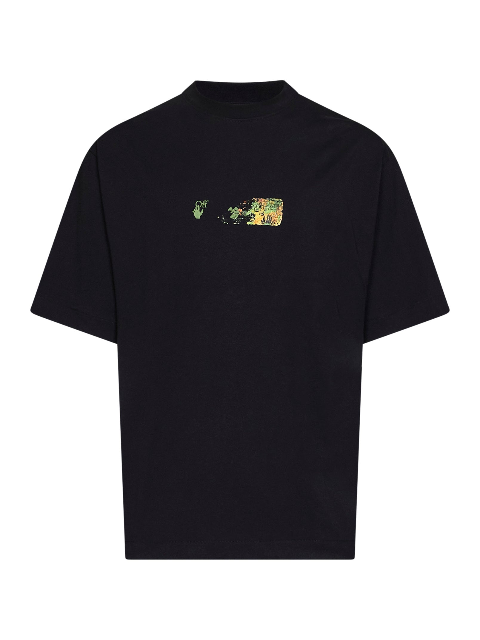 Off White Men Black Cotton Jersey Spices Arrow Skate T-Shirt OFF-WHITE