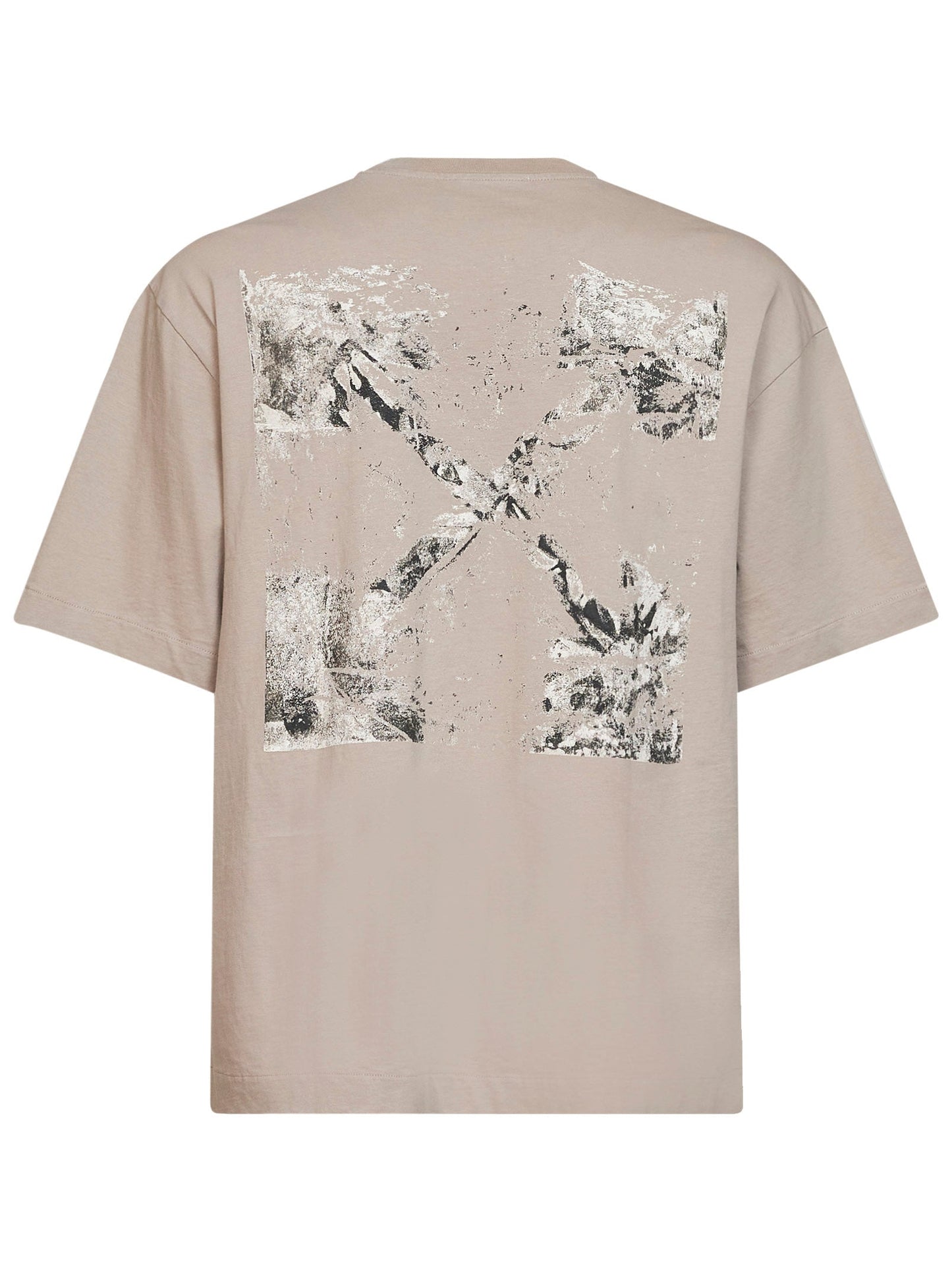 Off White Men Beige Cotton Jersey Spices Arrow Skate T-Shirt OFF-WHITE