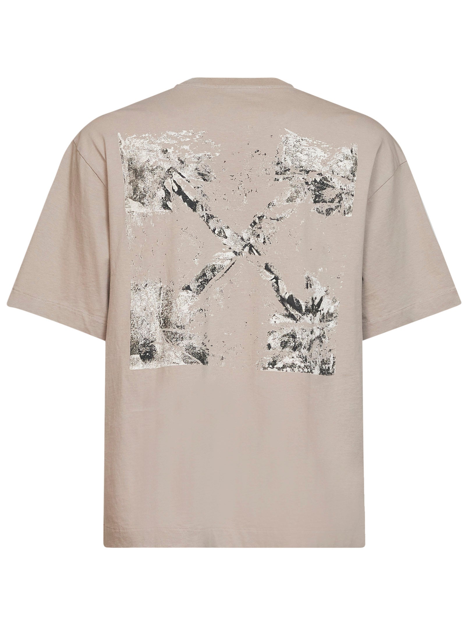 Off White Men Beige Cotton Jersey Spices Arrow Skate T-Shirt OFF-WHITE