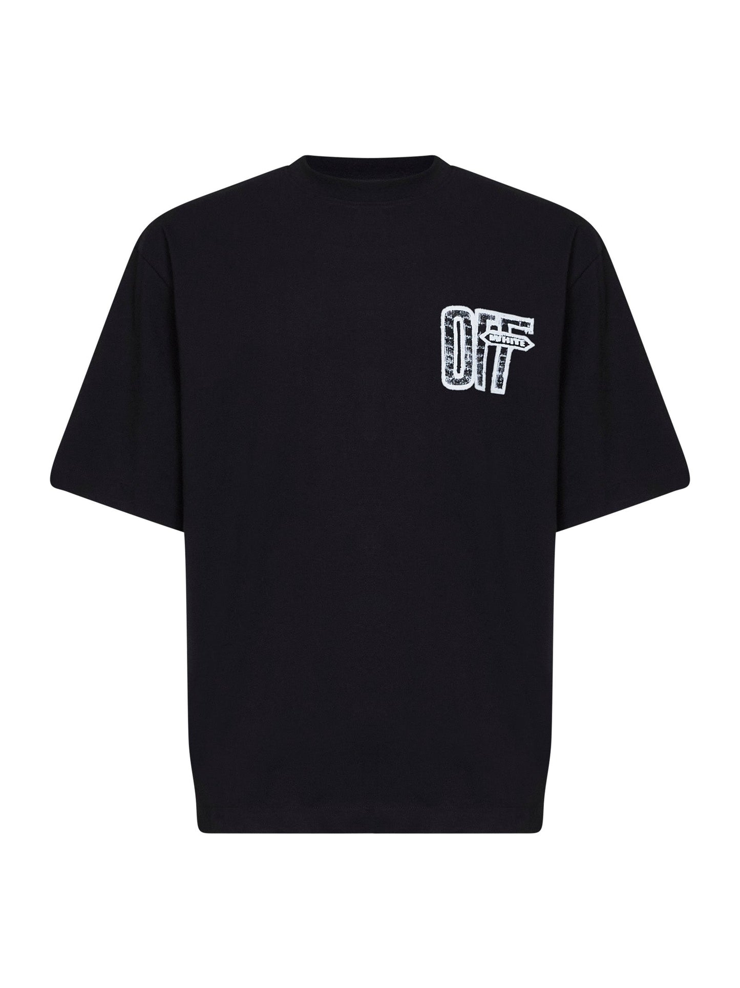 Off White Men Black Cotton Jersey Motion Arrow Skate T-Shirt OFF-WHITE