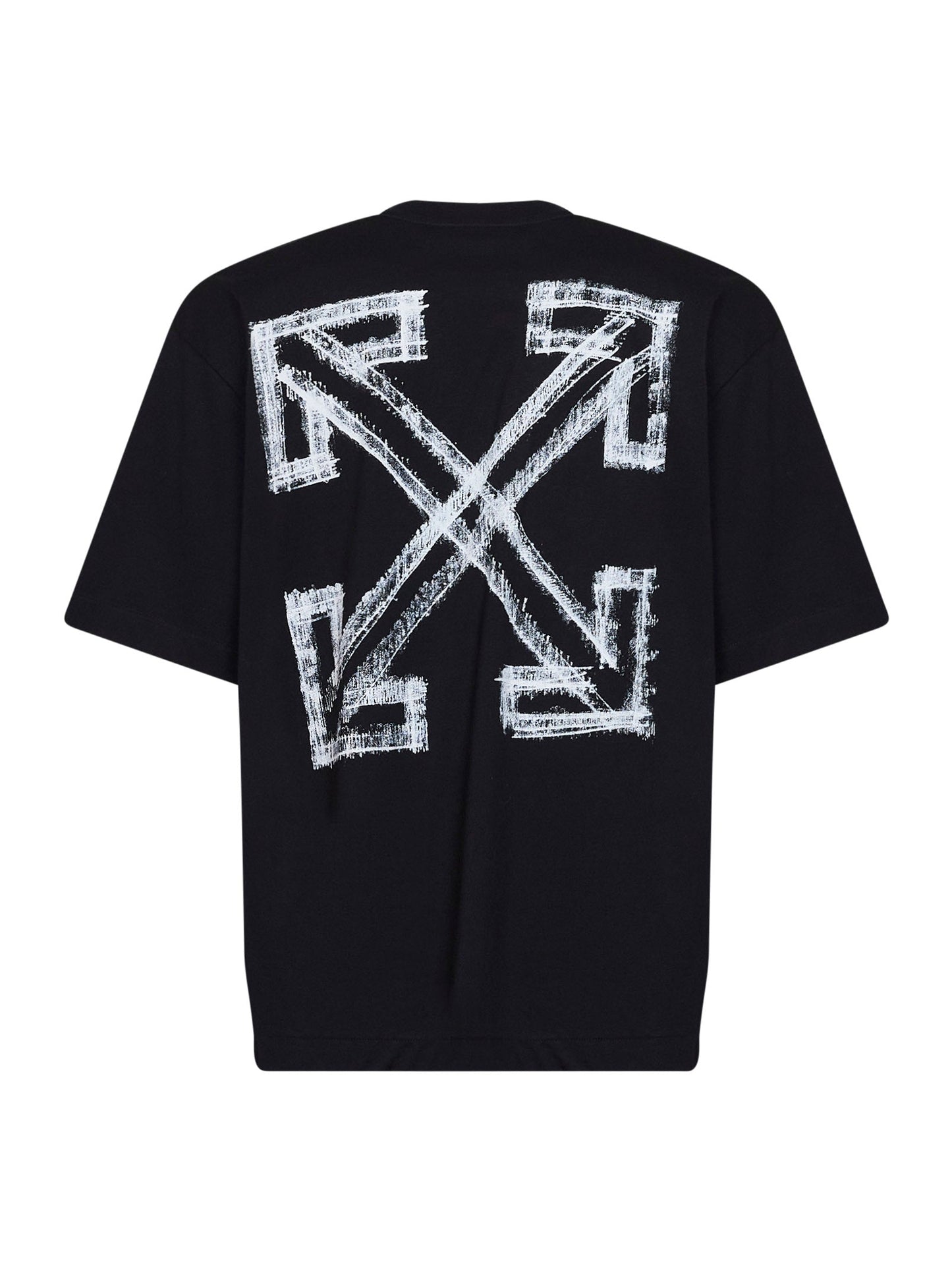 Off White Men Black Cotton Jersey Motion Arrow Skate T-Shirt OFF-WHITE