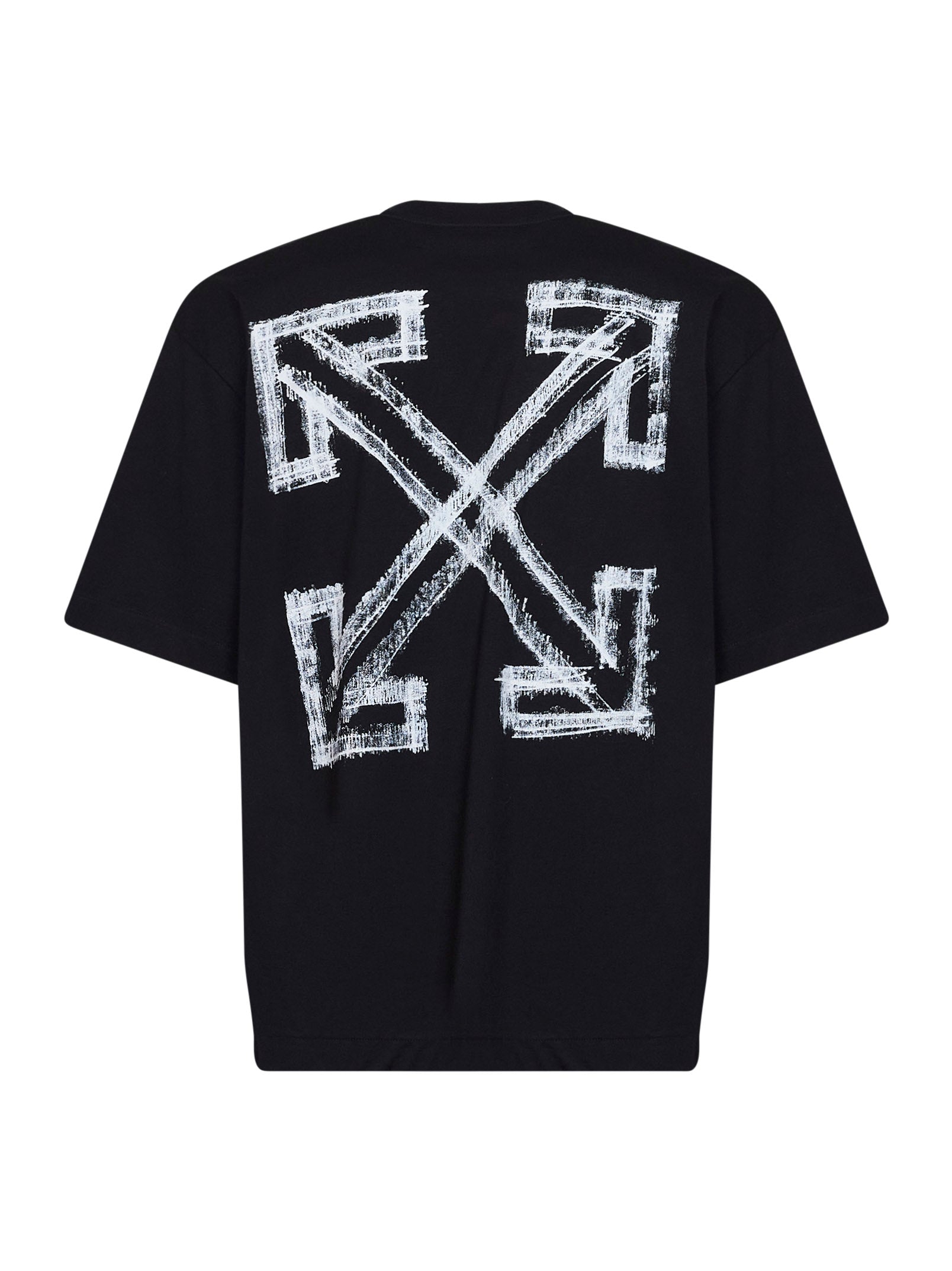 Off White Men Black Cotton Jersey Motion Arrow Skate T-Shirt OFF-WHITE