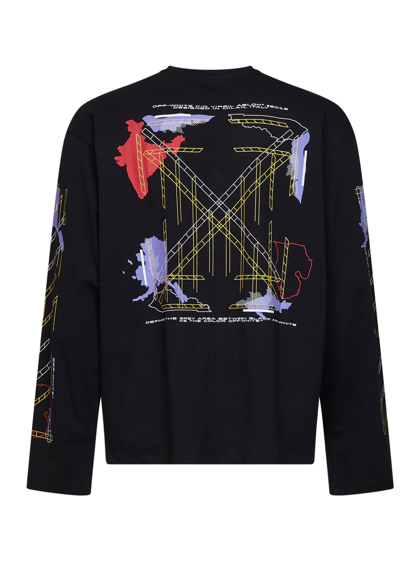 Off White Men Black Jersey Archigeography Arrow Skate T-Shirt OFF-WHITE