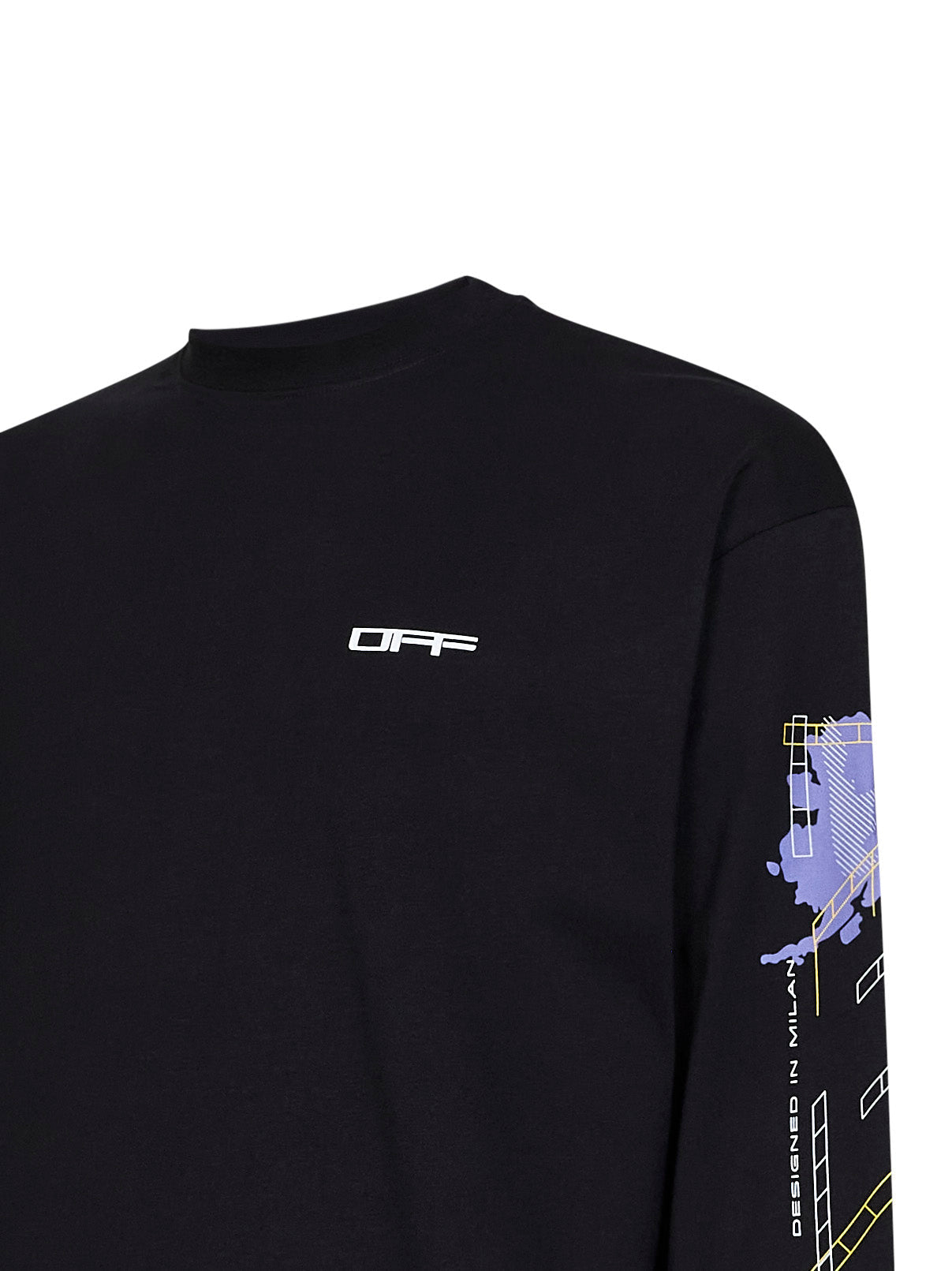Off White Men Black Jersey Archigeography Arrow Skate T-Shirt OFF-WHITE