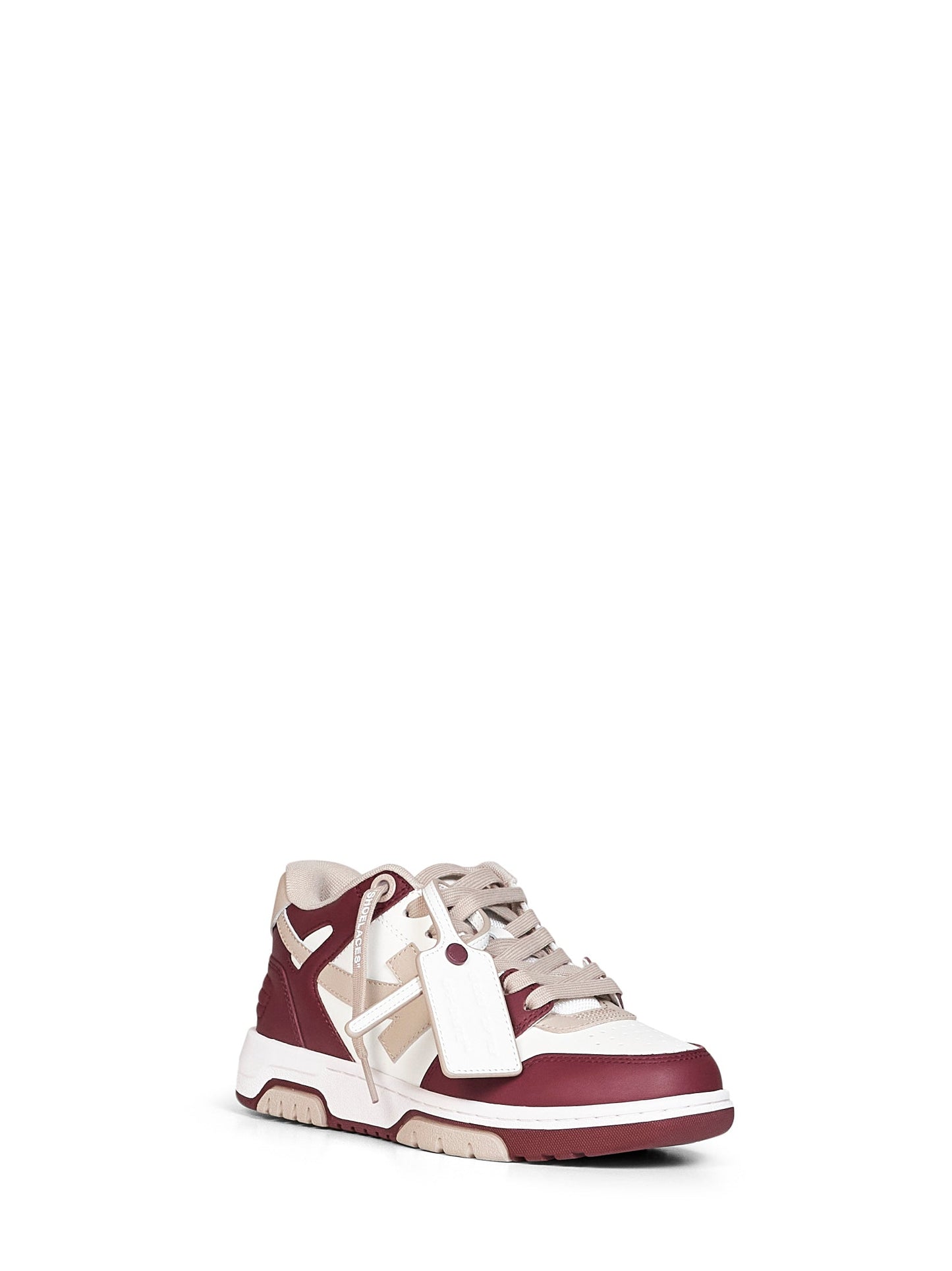 Off White Women Burgundy And Beige Out Of Office Sneakers OFF-WHITE