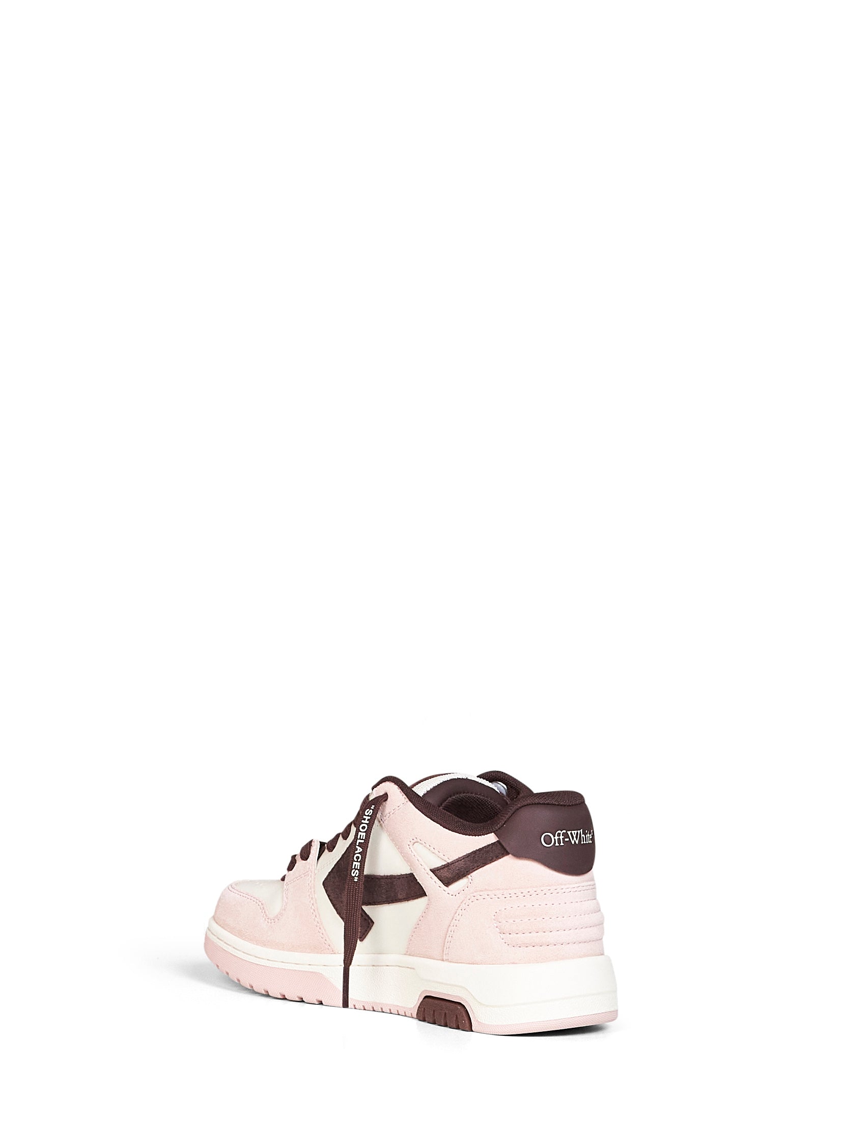 Off White Women Pink And Deep Burgundy Out Of Office Sneakers OFF-WHITE