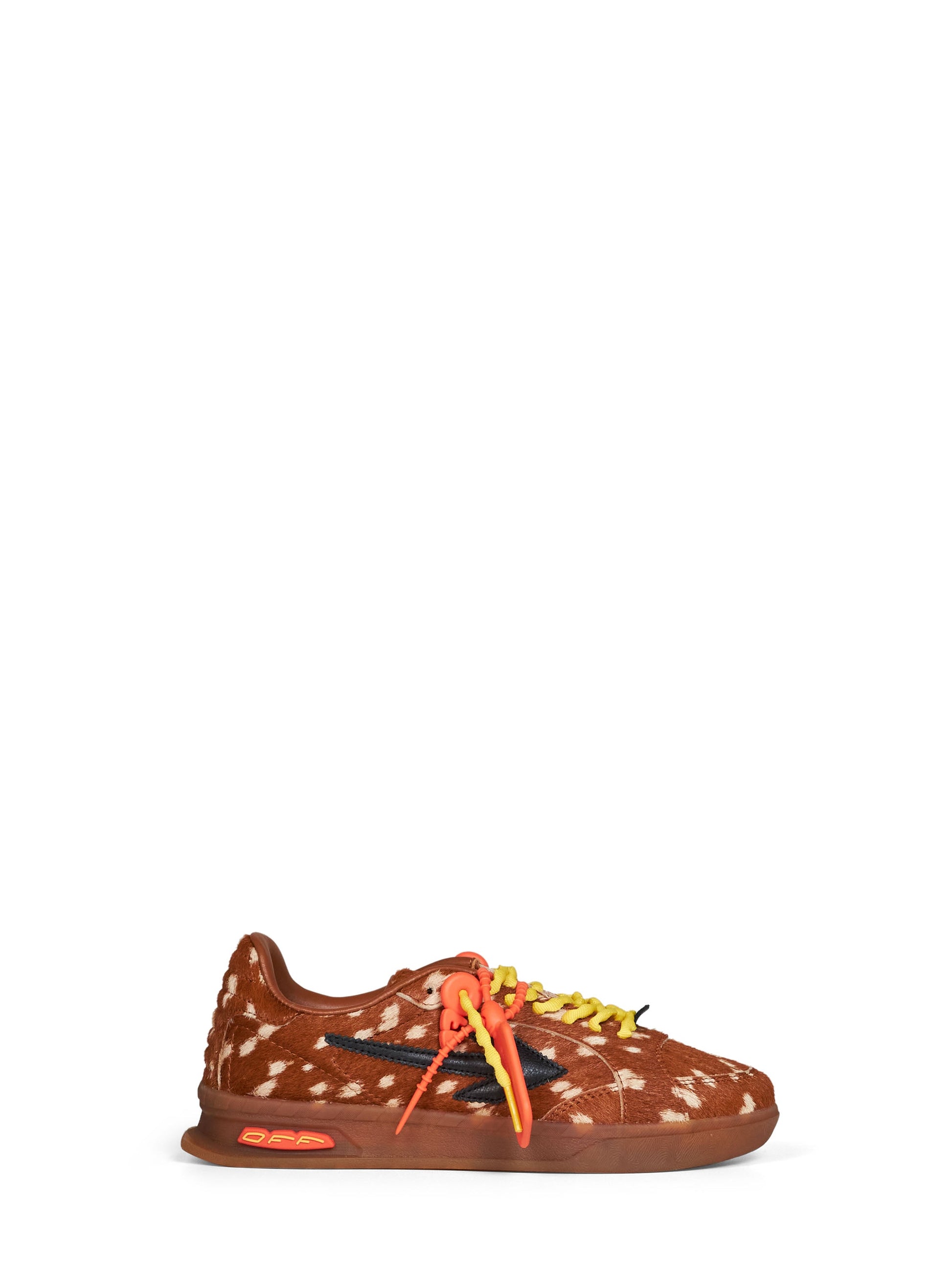 Off White Women Brown Printed Calf Hair End Of Play Sneakers OFF-WHITE