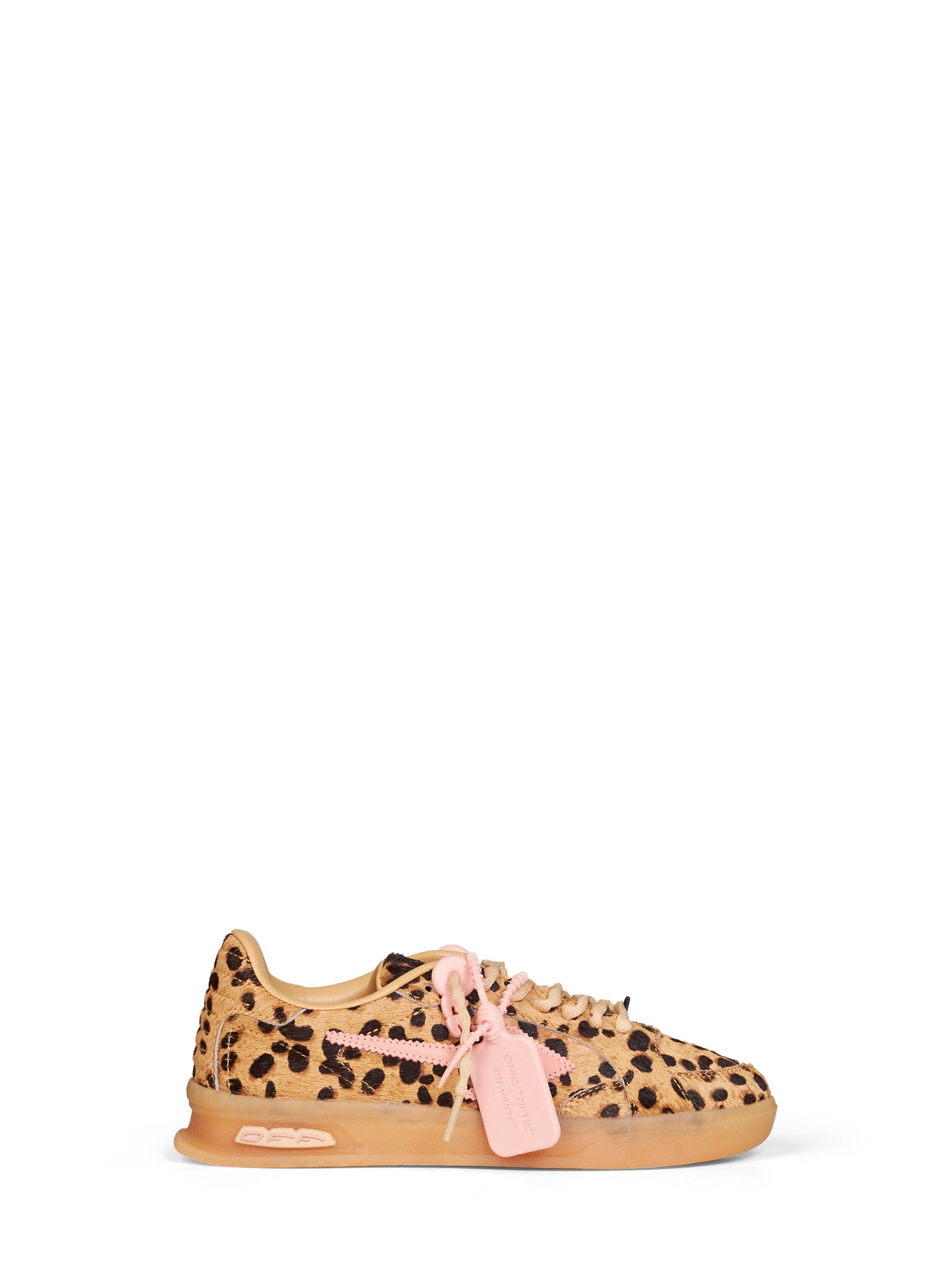 Off White Women Beige Printed Calf Hair End Of Play Sneakers OFF-WHITE