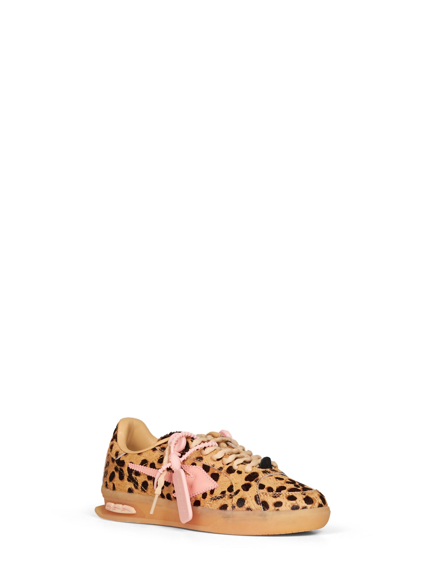 Off White Women Beige Printed Calf Hair End Of Play Sneakers OFF-WHITE