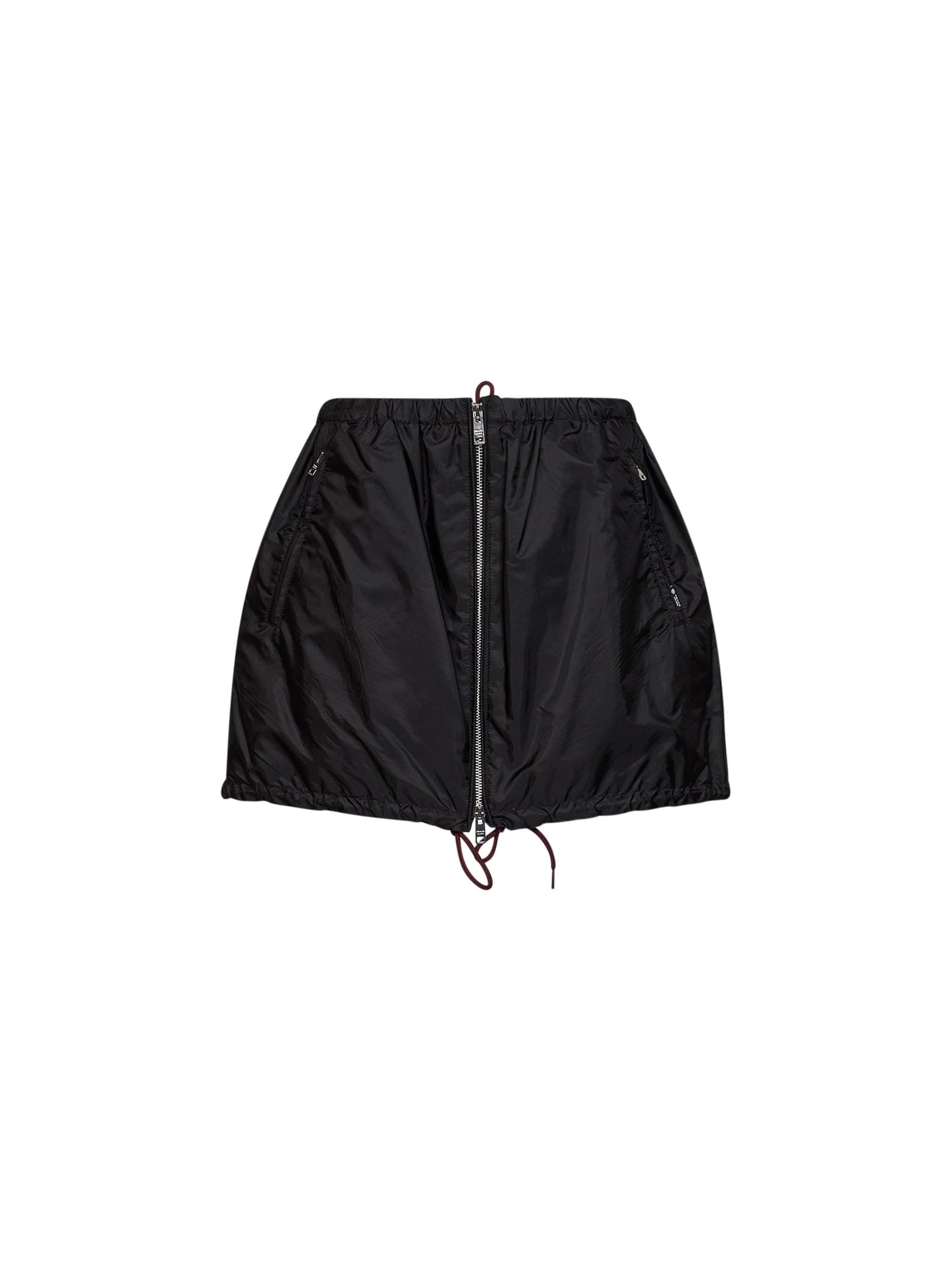 Prada Abbigliamento Women Black Re-Nylon Zip-Up Mini Skirt PRADA