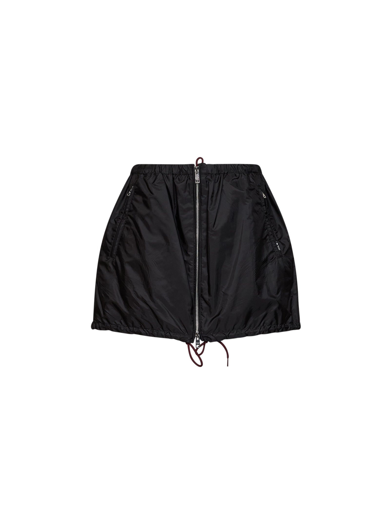 Prada Abbigliamento Women Black Re-Nylon Zip-Up Mini Skirt PRADA