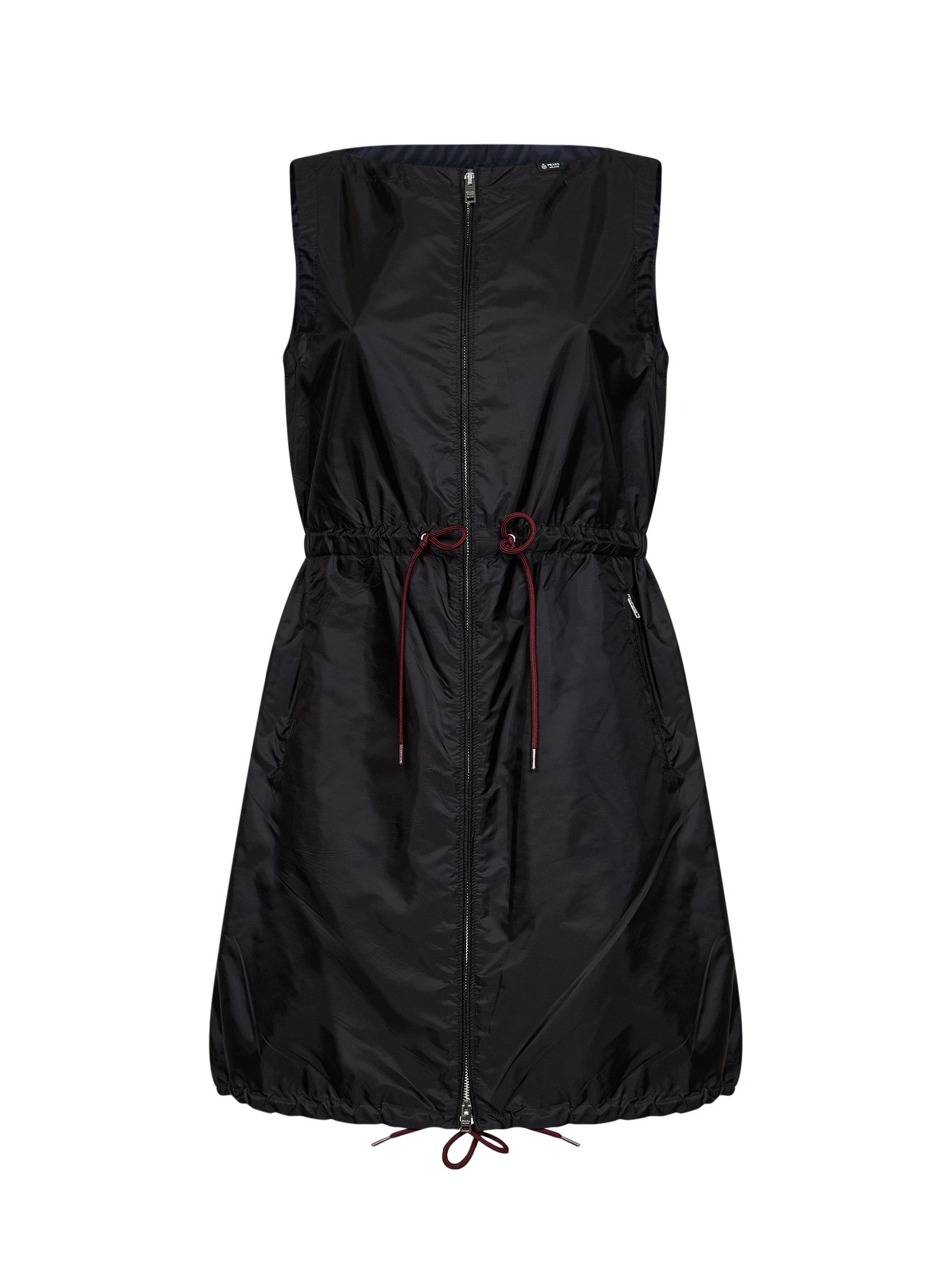 Prada Abbigliamento Women Black Lightweight Re-Nylon Short Dress PRADA