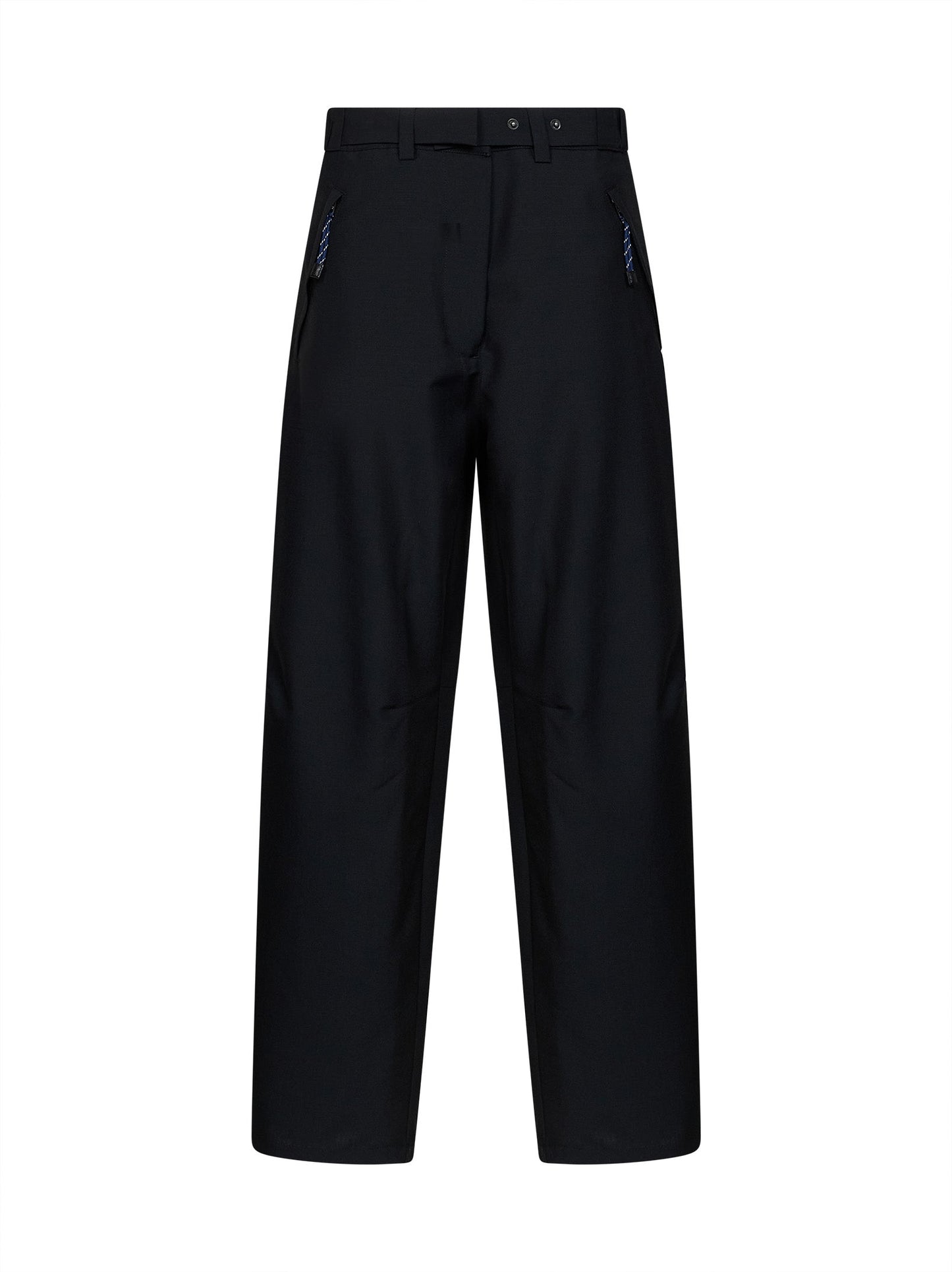 Prada Abbigliamento Women Black Mohair-Wool Wide Leg Trousers PRADA
