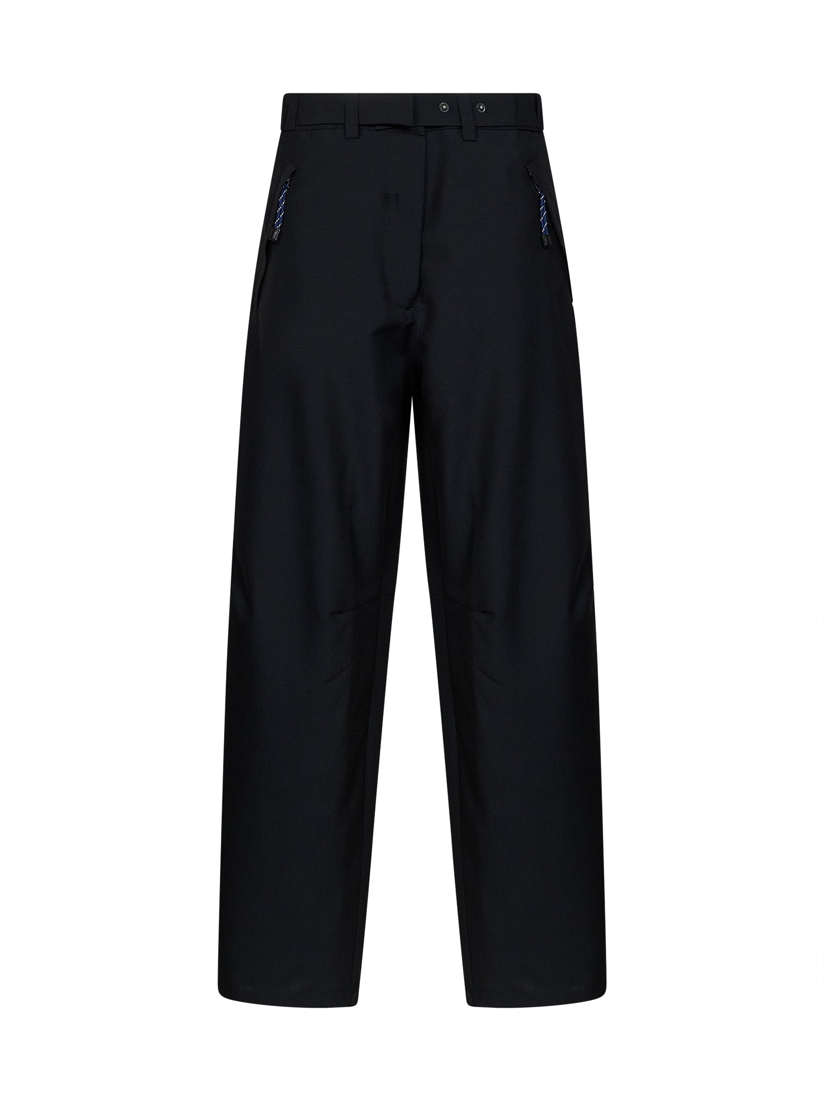 Prada Abbigliamento Women Black Mohair-Wool Wide Leg Trousers PRADA