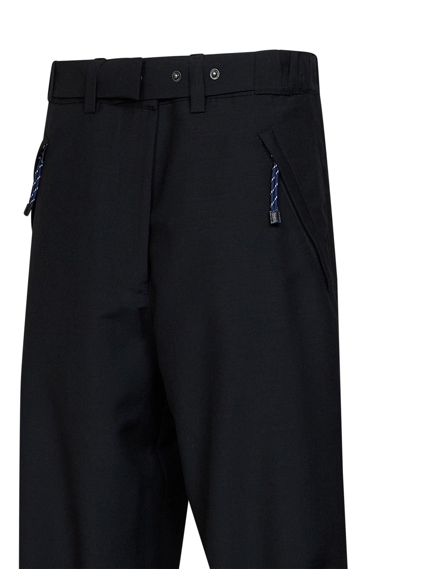 Prada Abbigliamento Women Black Mohair-Wool Wide Leg Trousers PRADA
