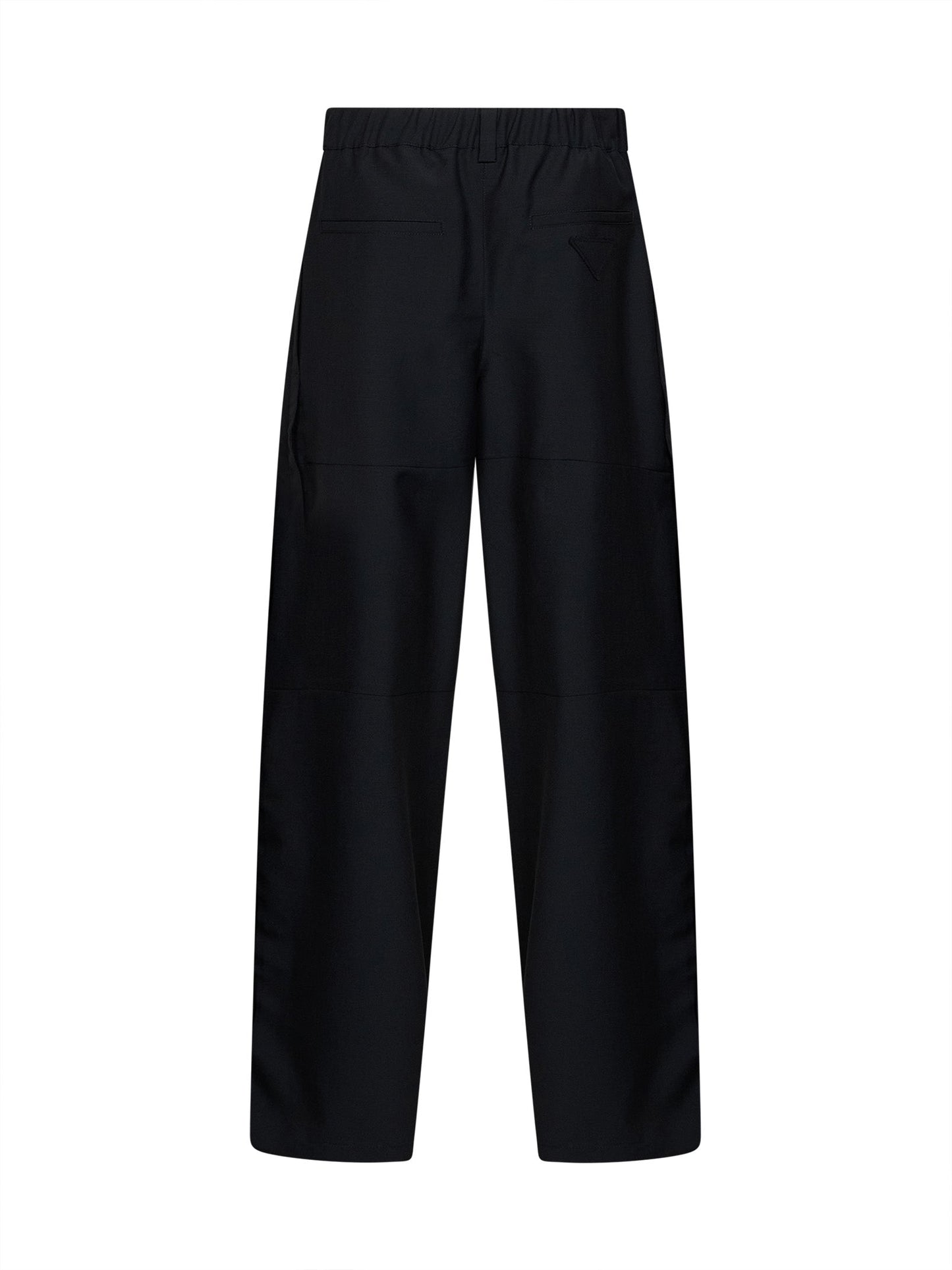 Prada Abbigliamento Women Black Mohair-Wool Wide Leg Trousers PRADA