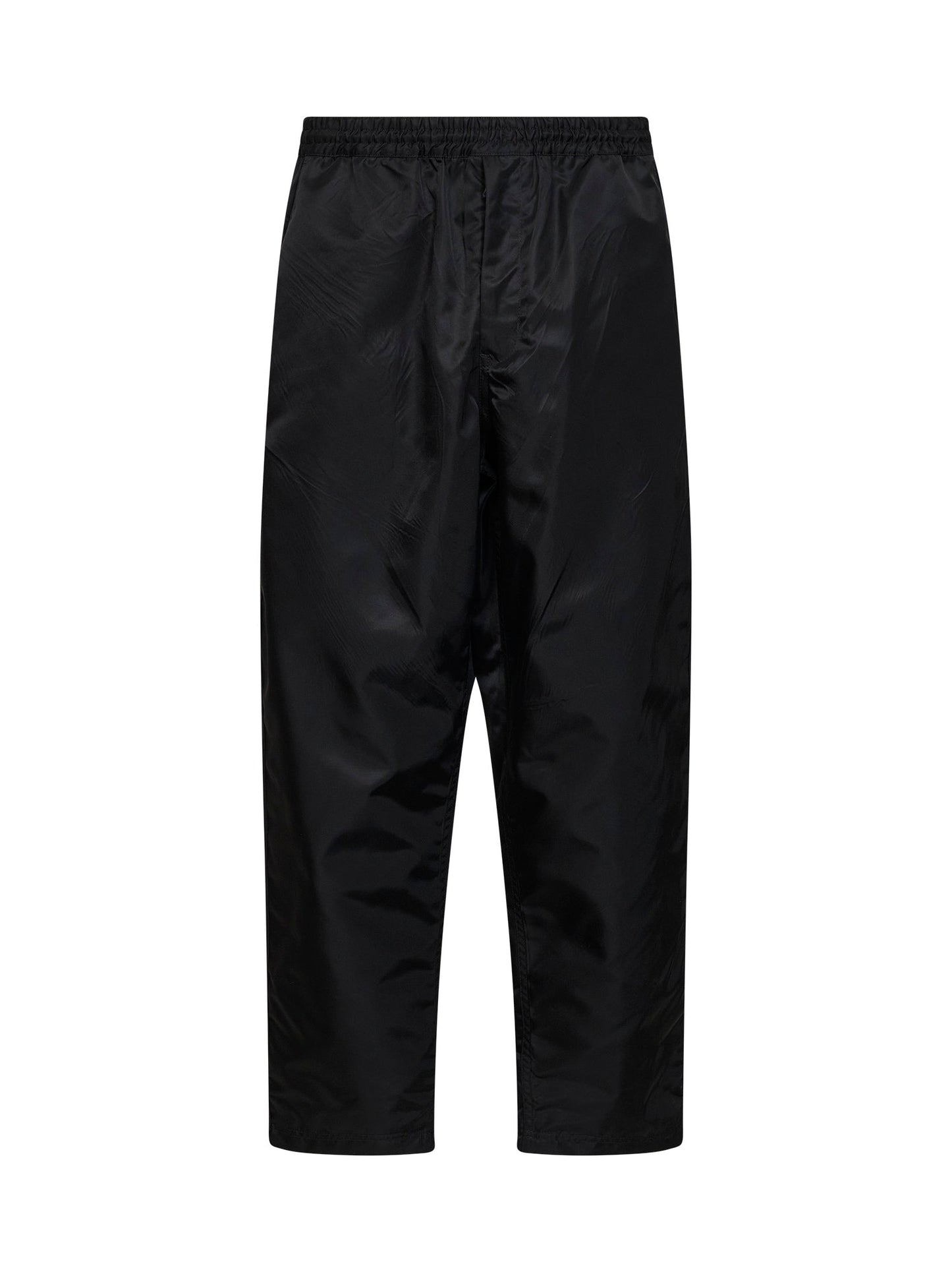 Prada Abbigliamento Men Black Re-Nylon Trousers With Elasticated Waistband PRADA
