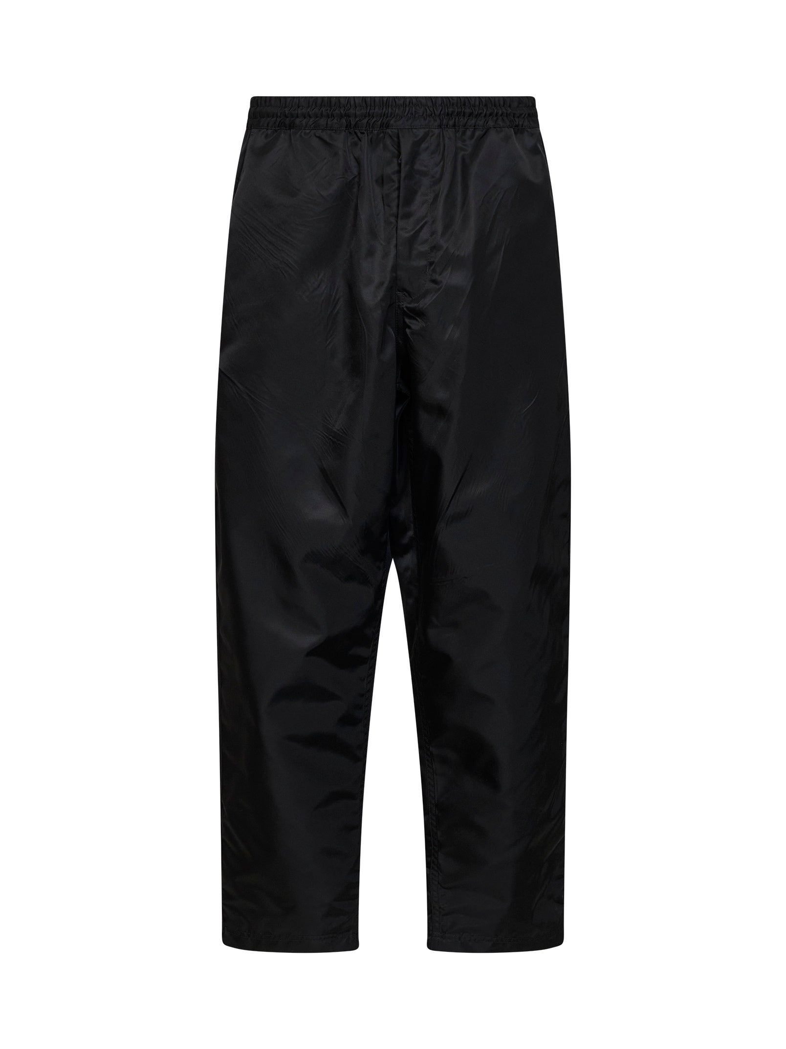 Prada Abbigliamento Men Black Re-Nylon Trousers With Elasticated Waistband PRADA