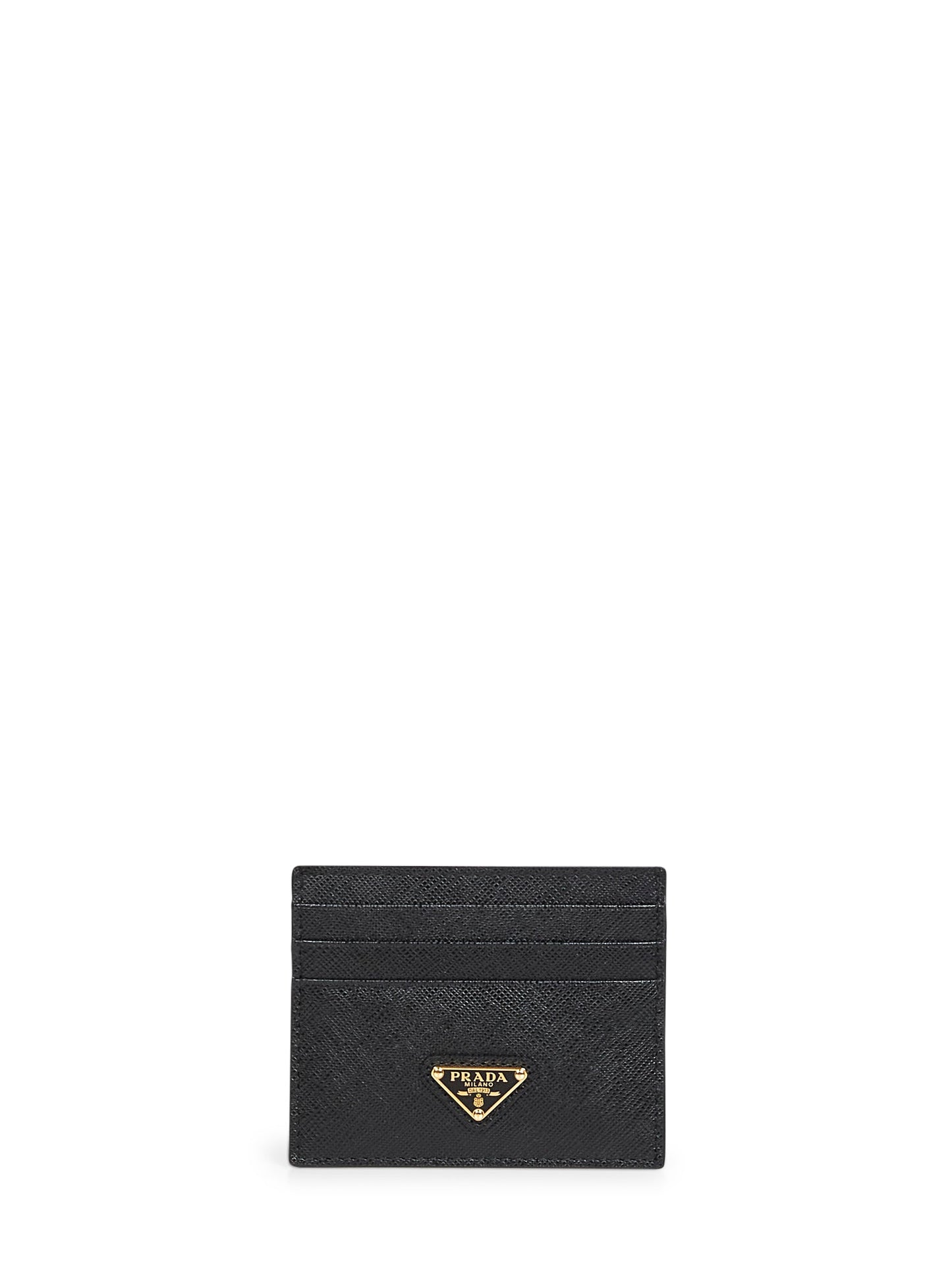 Prada Accessori Pelletteria Women Black Saffiano Leather Card Holder PRADA