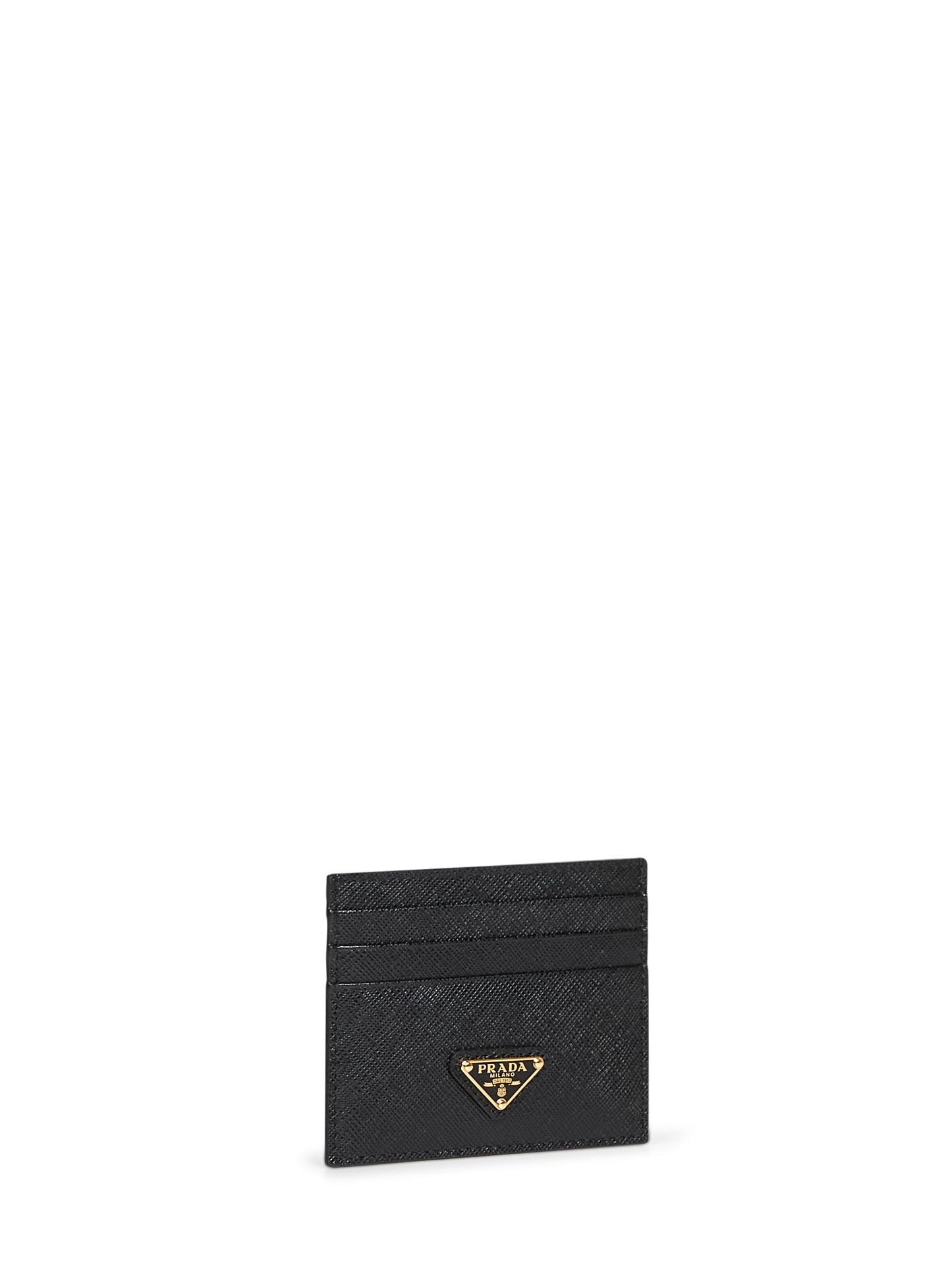 Prada Accessori Pelletteria Women Black Saffiano Leather Card Holder PRADA