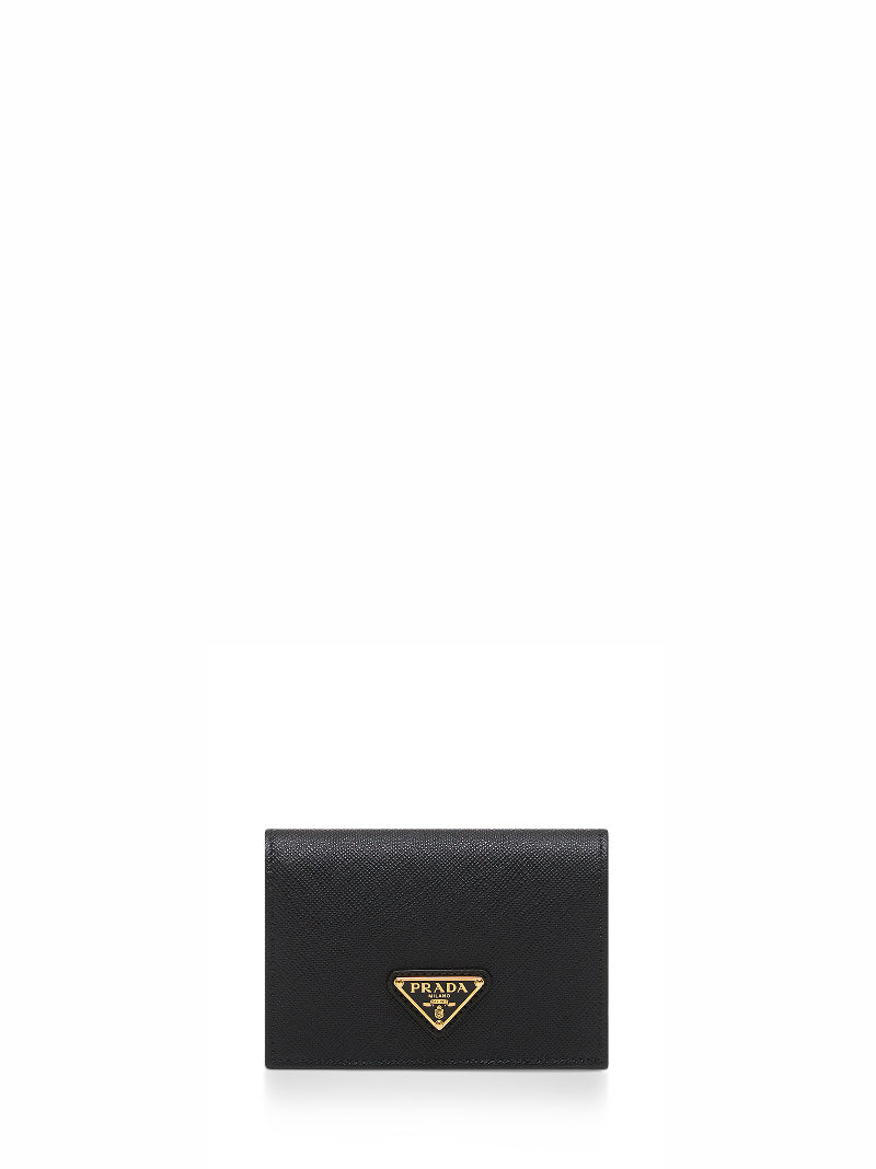 Prada Accessori Pelletteria Women Black Saffiano Small Wallet PRADA