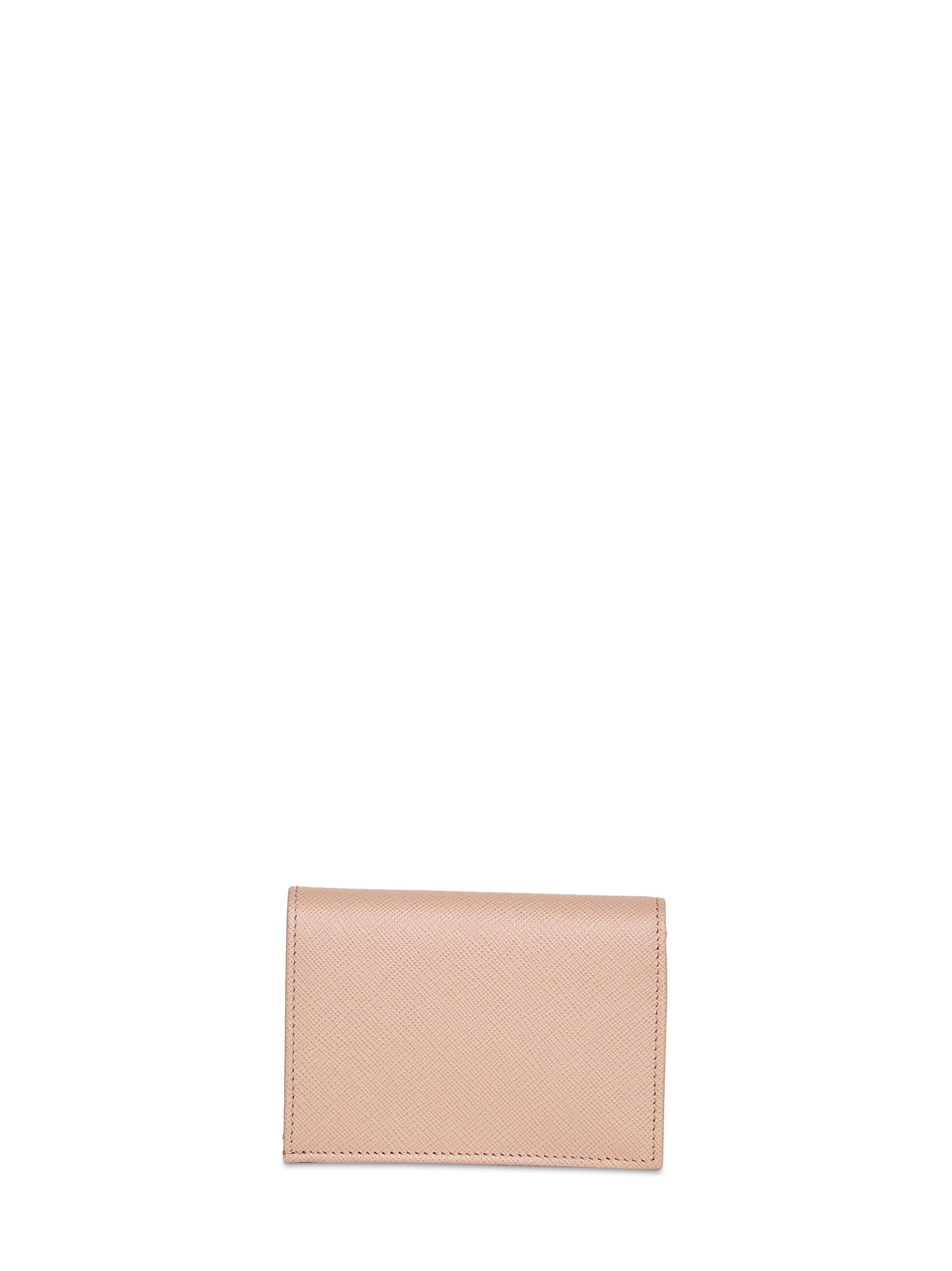 Prada Accessori Pelletteria Women Powder Pink Saffiano Small Wallet PRADA