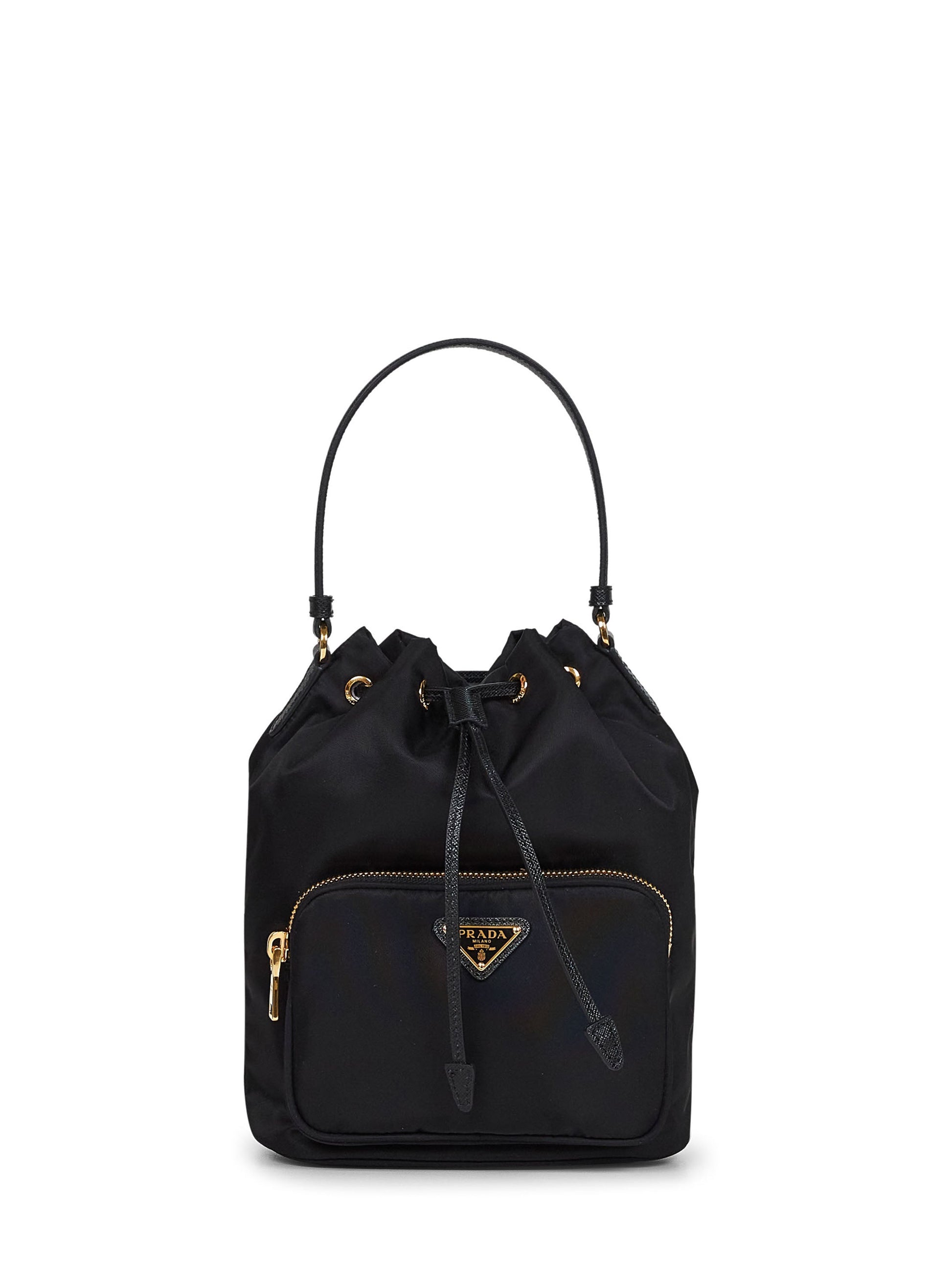 Prada Borse Women Black Prada Duet Bucket Bag PRADA
