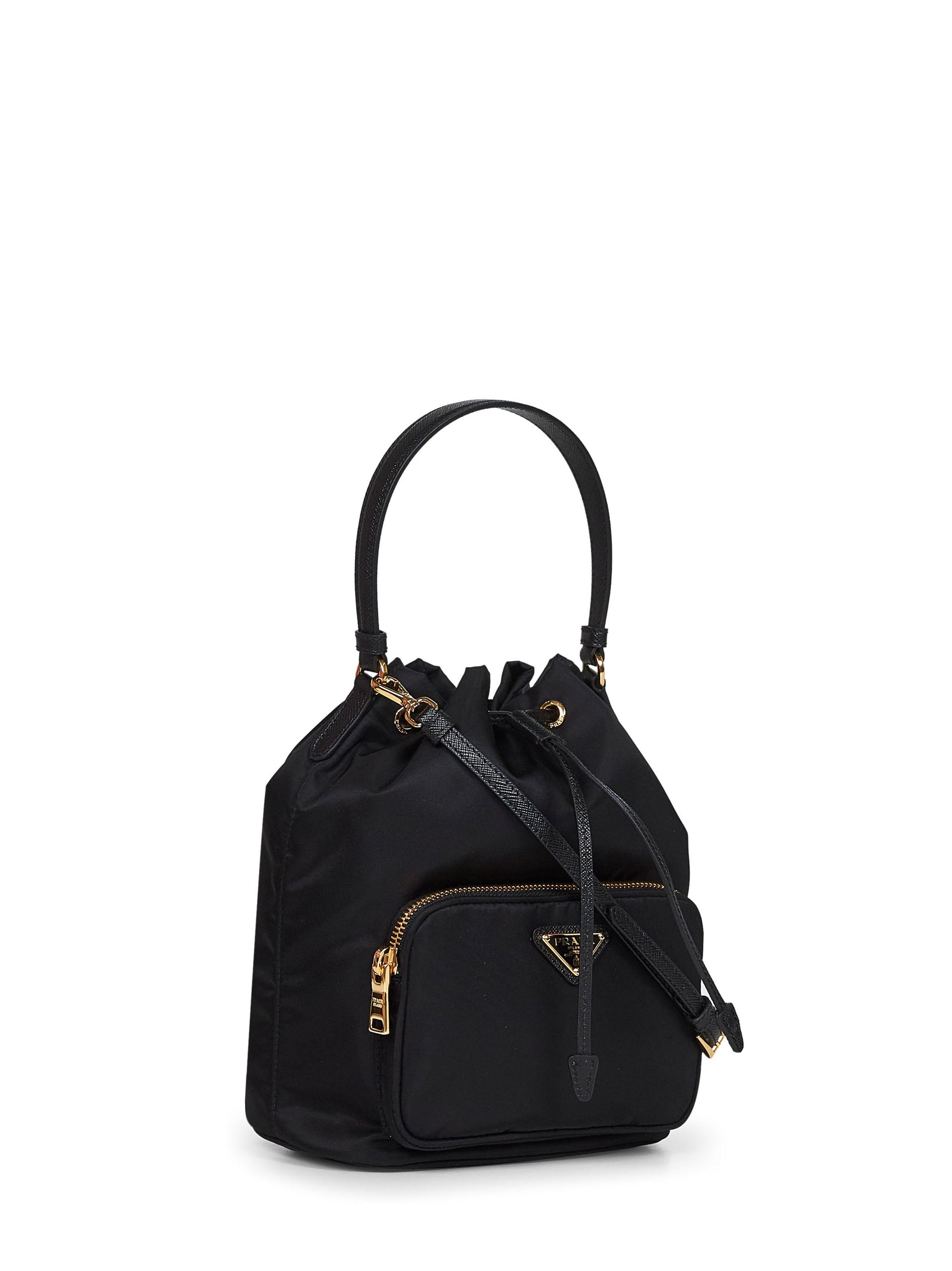 Prada Borse Women Black Prada Duet Bucket Bag PRADA