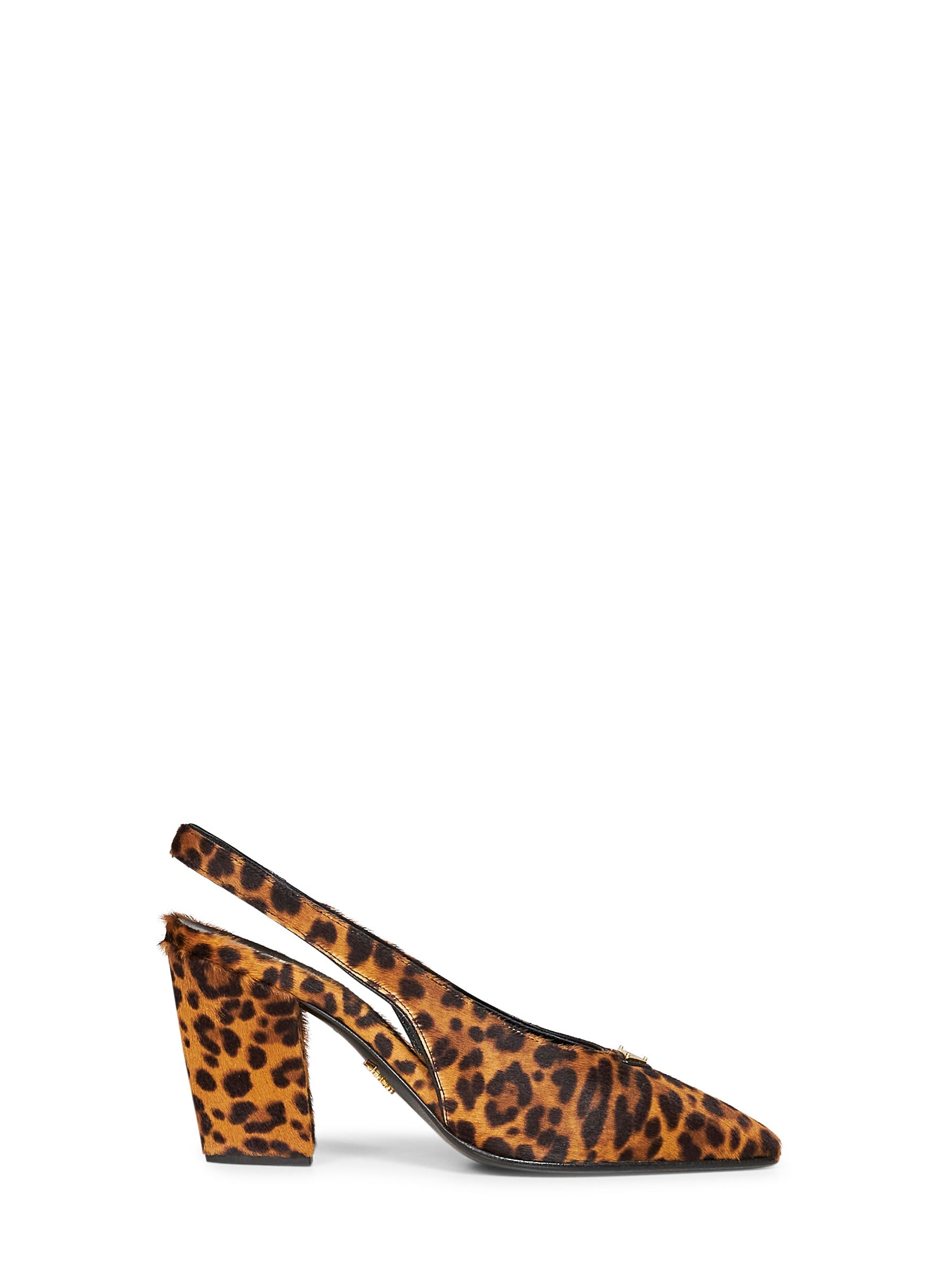 Prada Calzature Women Honey Leopard-Print Calf Hair Slingback Pumps PRADA