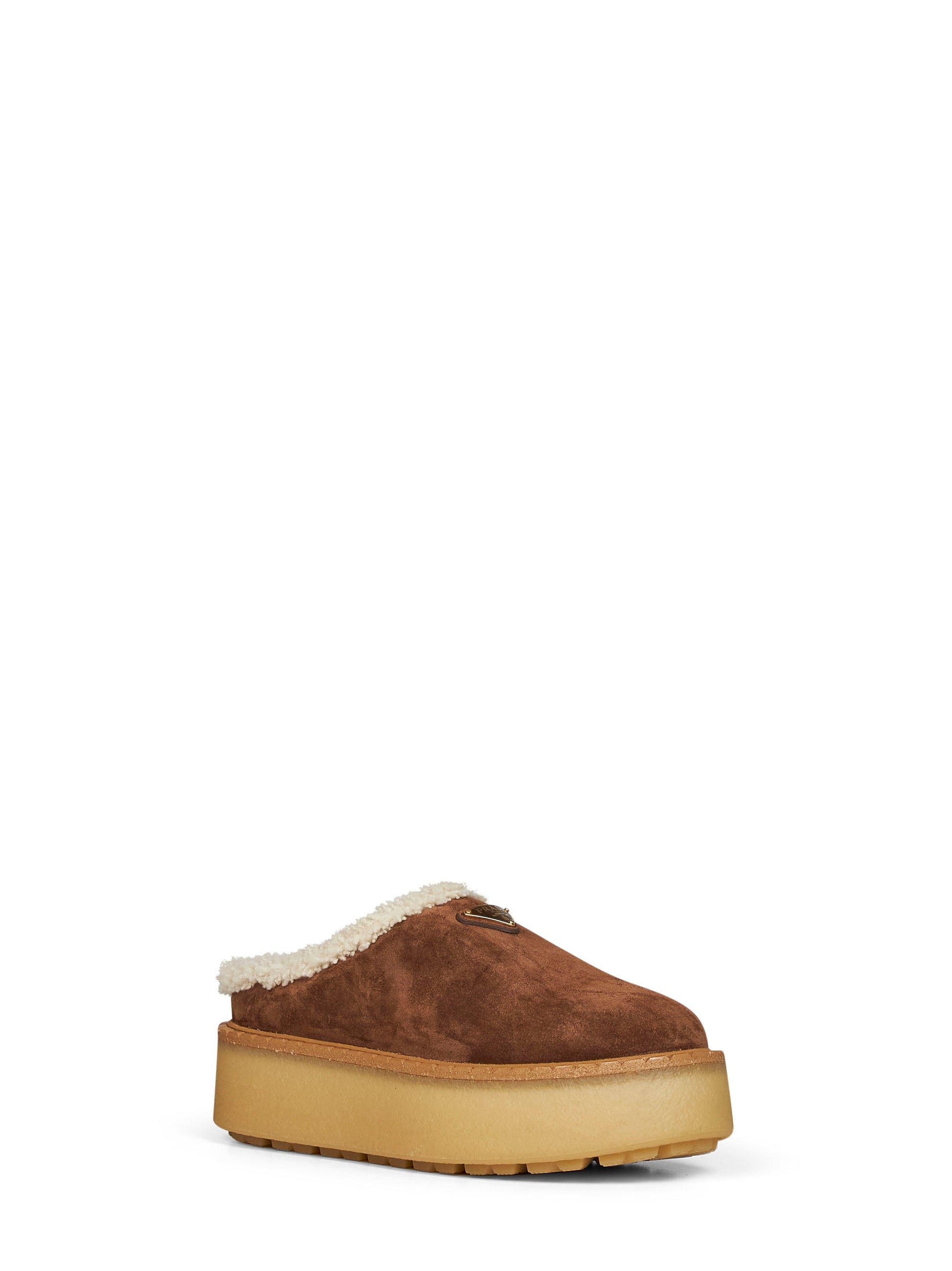 Prada Calzature Women Cocoa Suede Slippers PRADA