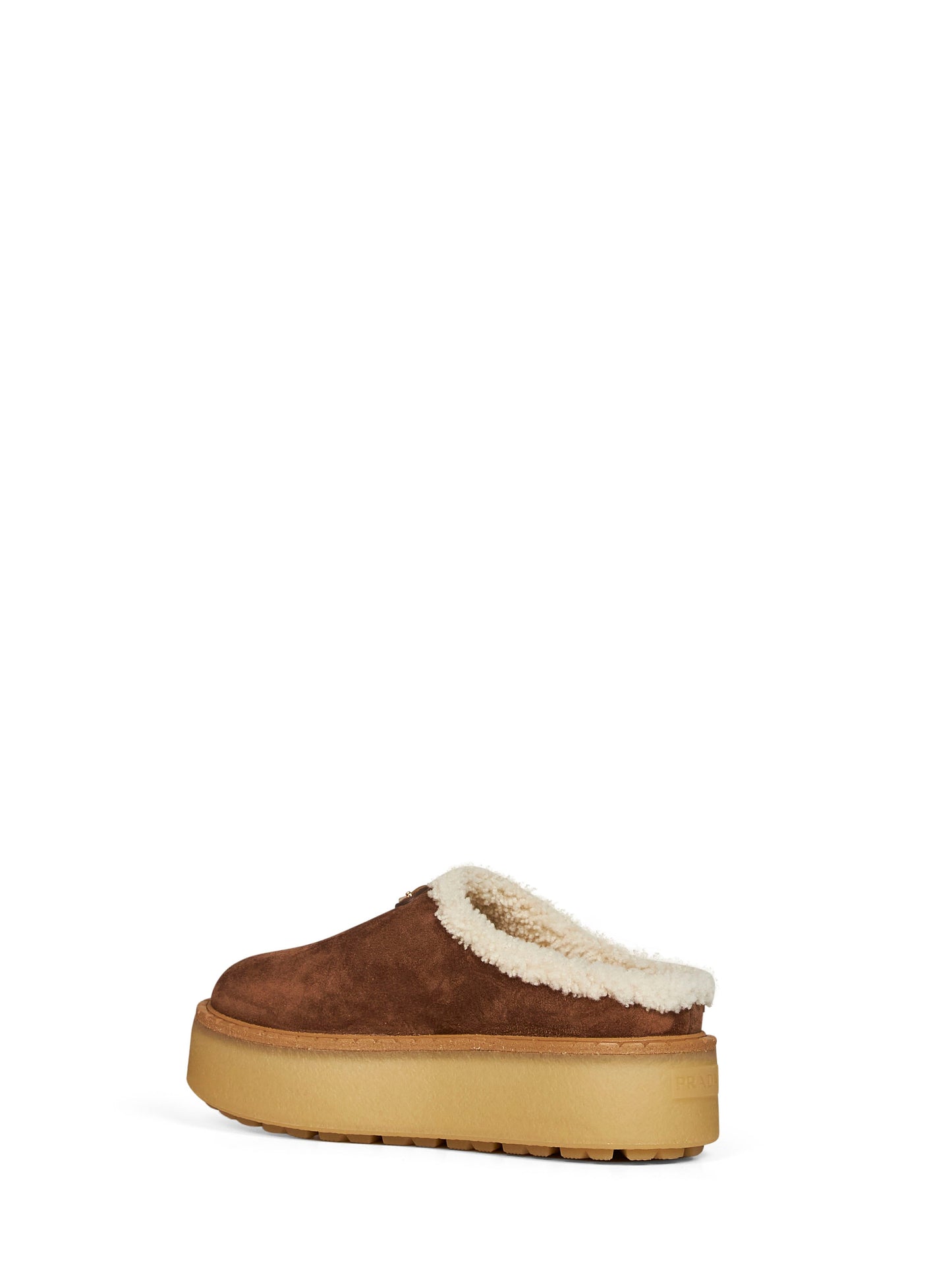 Prada Calzature Women Cocoa Suede Slippers PRADA