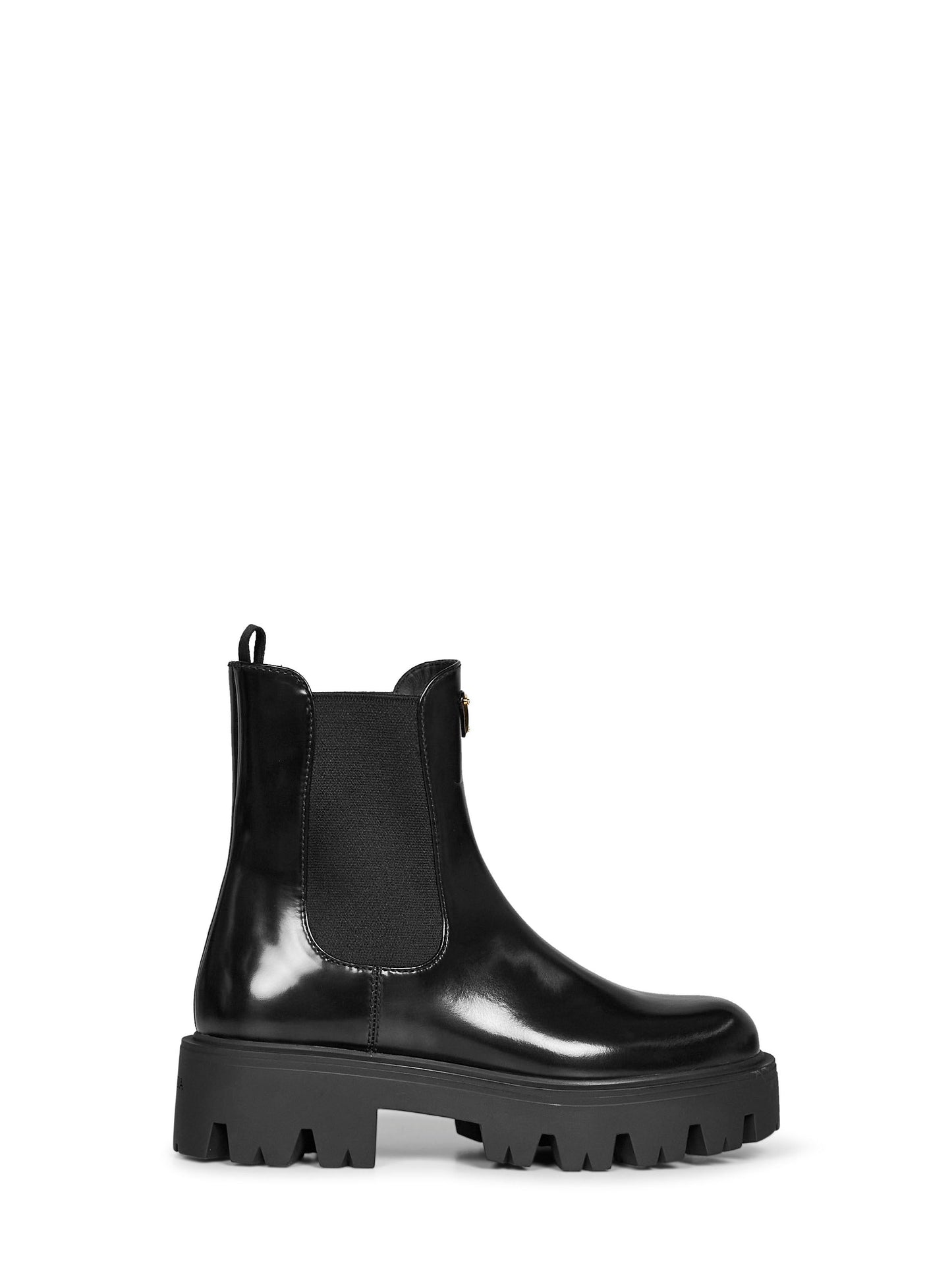 Prada Calzature Women Black Brushed Leather Ankle Boots PRADA