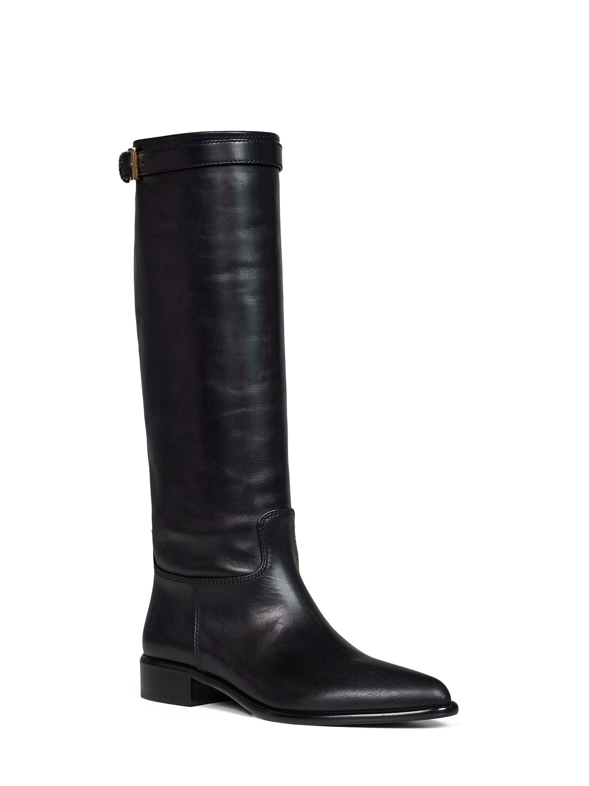 Prada Calzature Women Black Leather Knee-High Boots PRADA