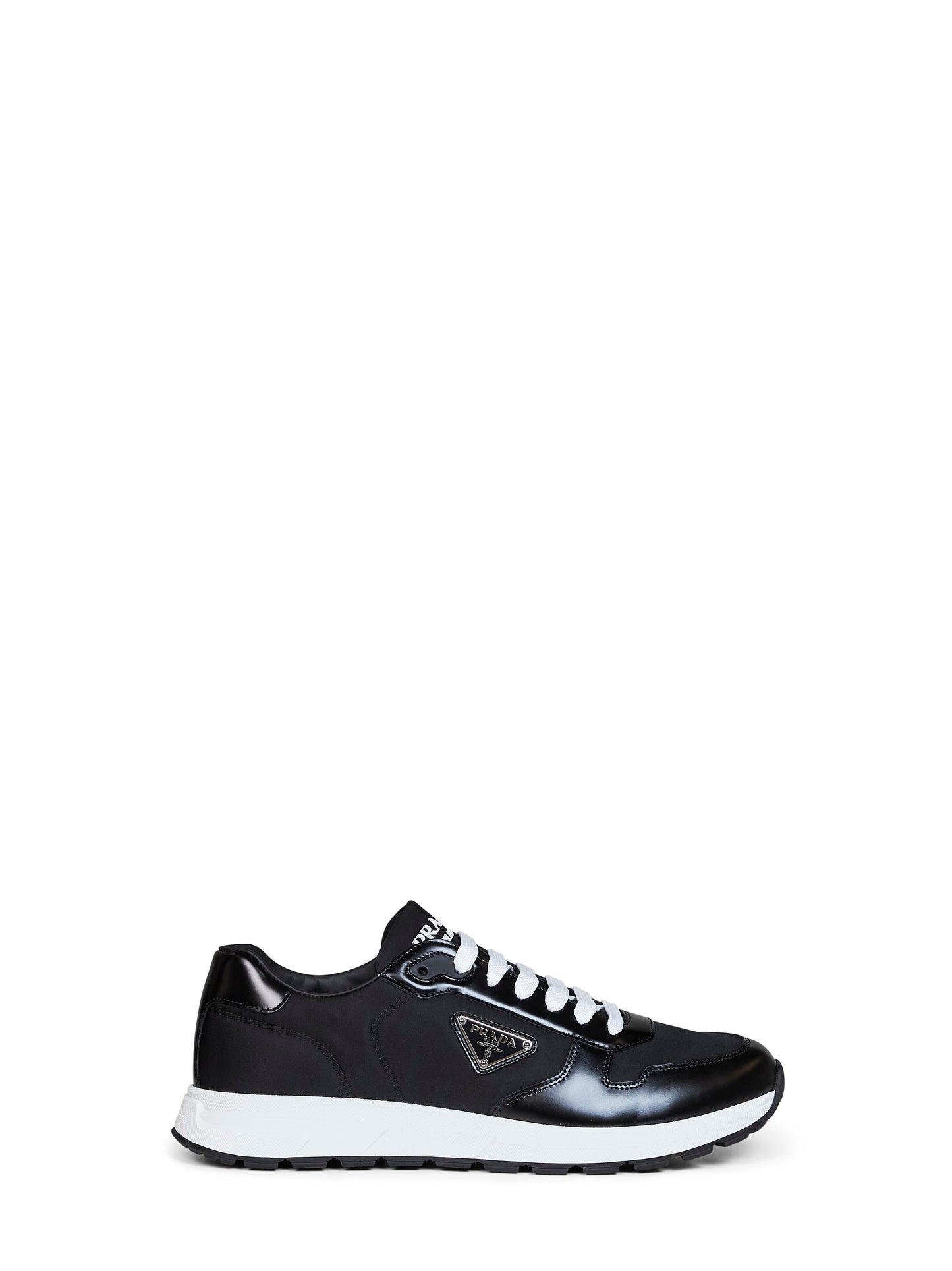 Prada Calzature Men Black Re-Nylon And Brushed Leather Prax 01 Sneakers PRADA