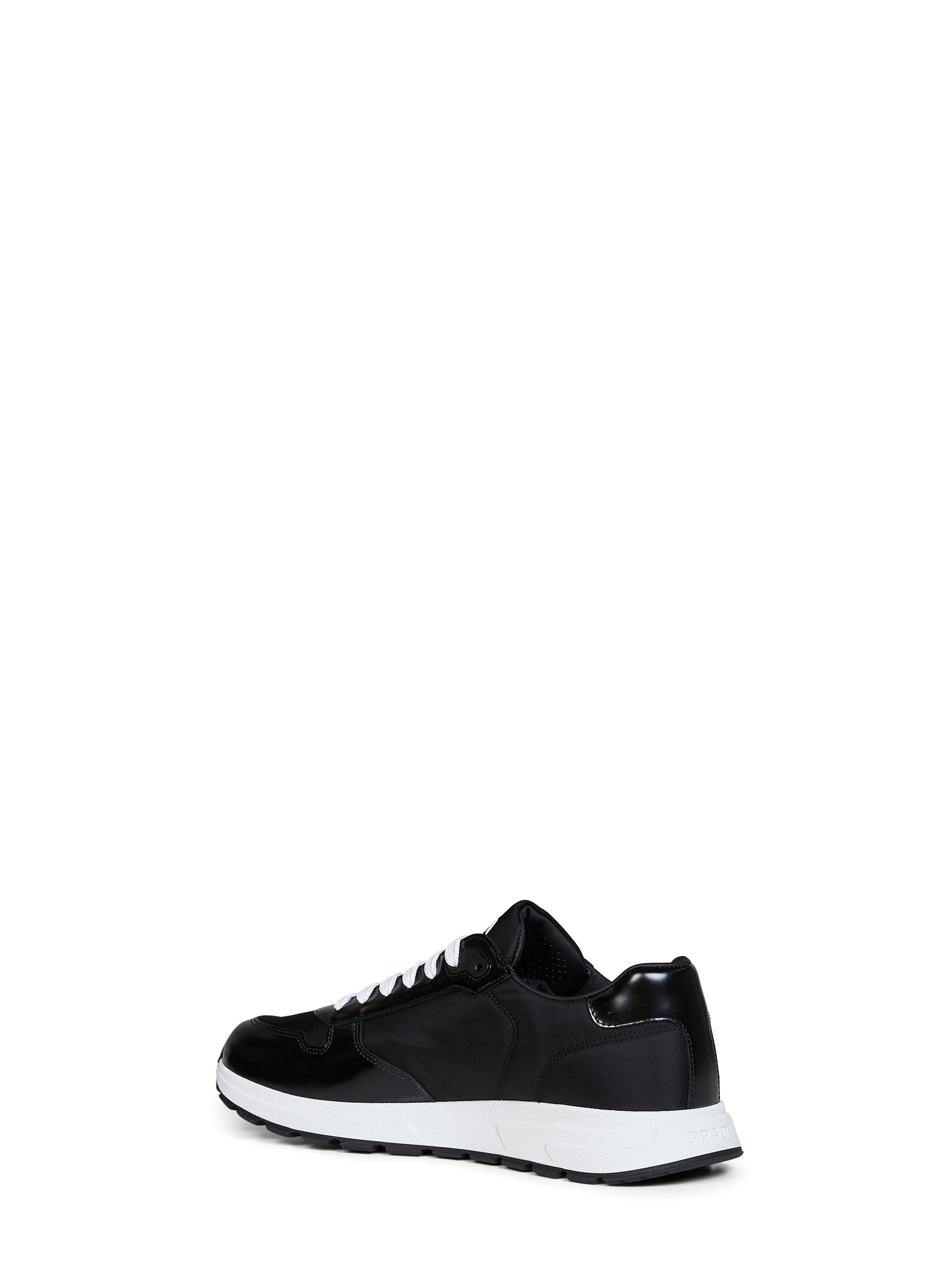 Prada Calzature Men Black Re-Nylon And Brushed Leather Prax 01 Sneakers PRADA