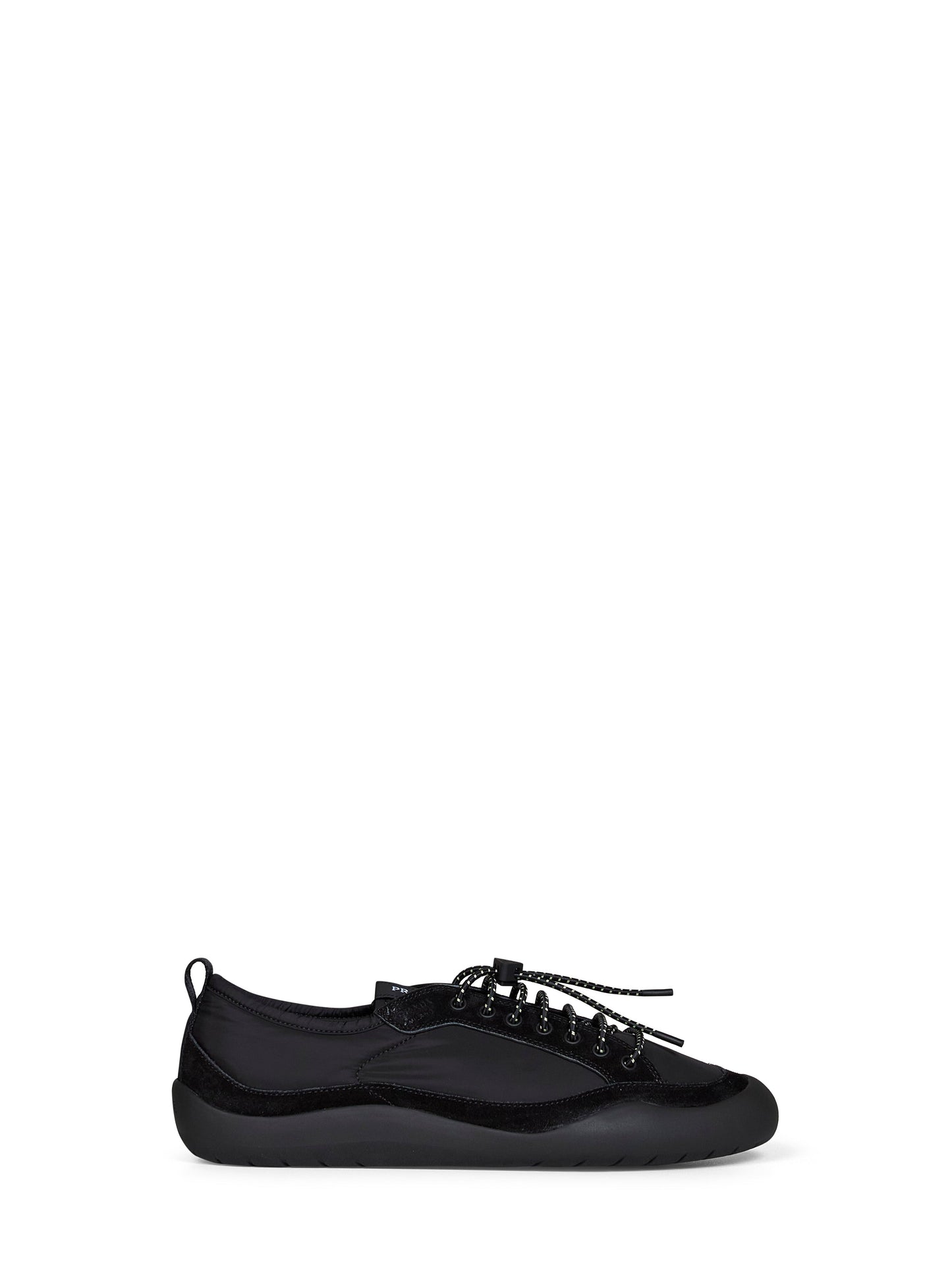 Prada Calzature Men Black Re-Nylon And Suede Speedrock Sneakers PRADA