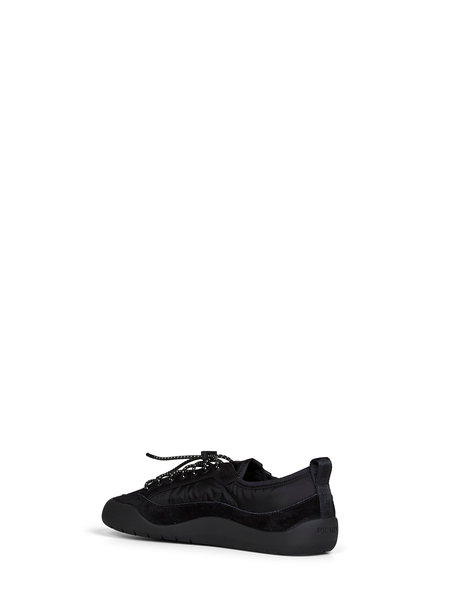 Prada Calzature Men Black Re-Nylon And Suede Speedrock Sneakers PRADA