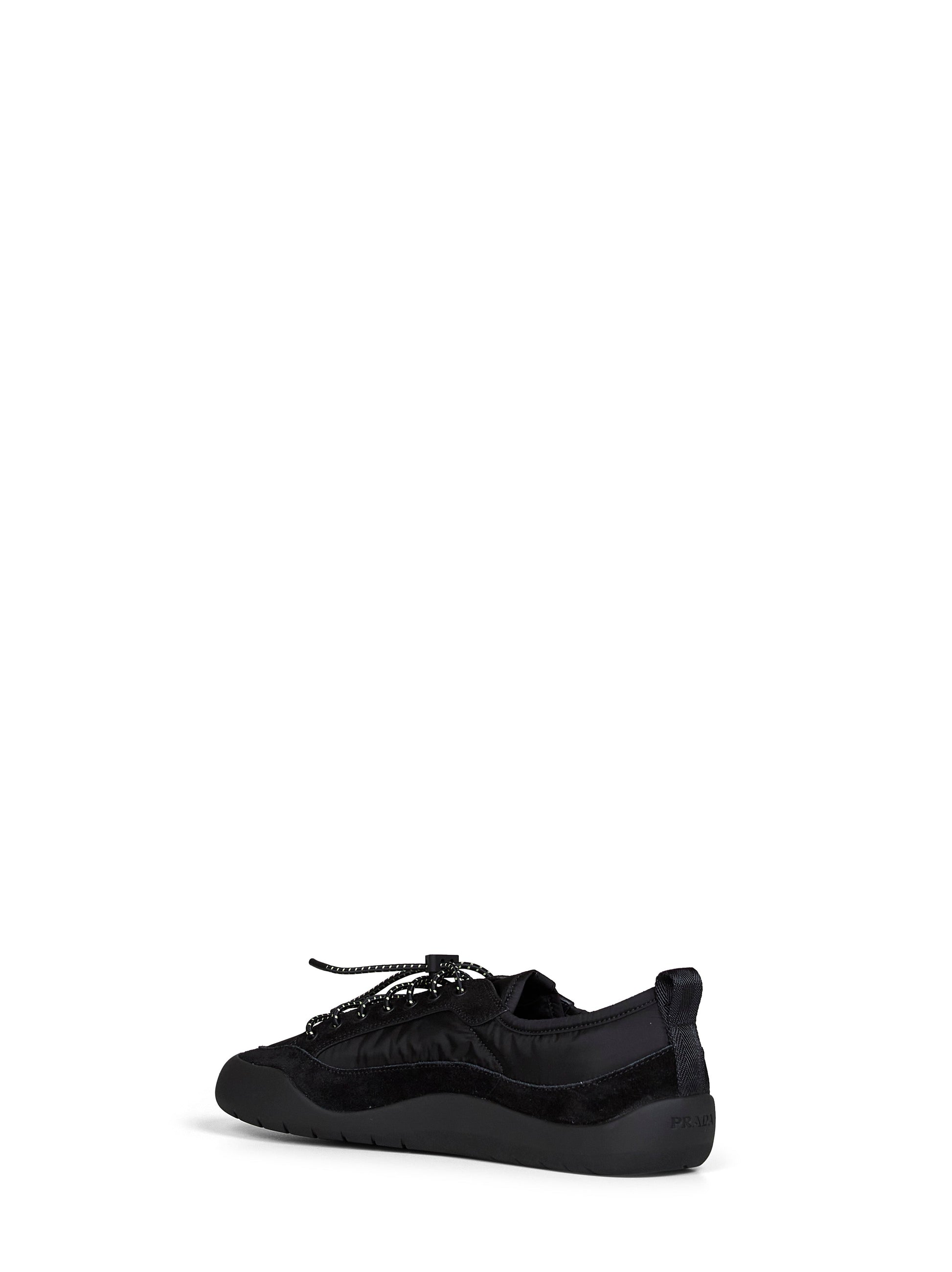 Prada Calzature Men Black Re-Nylon And Suede Speedrock Sneakers PRADA