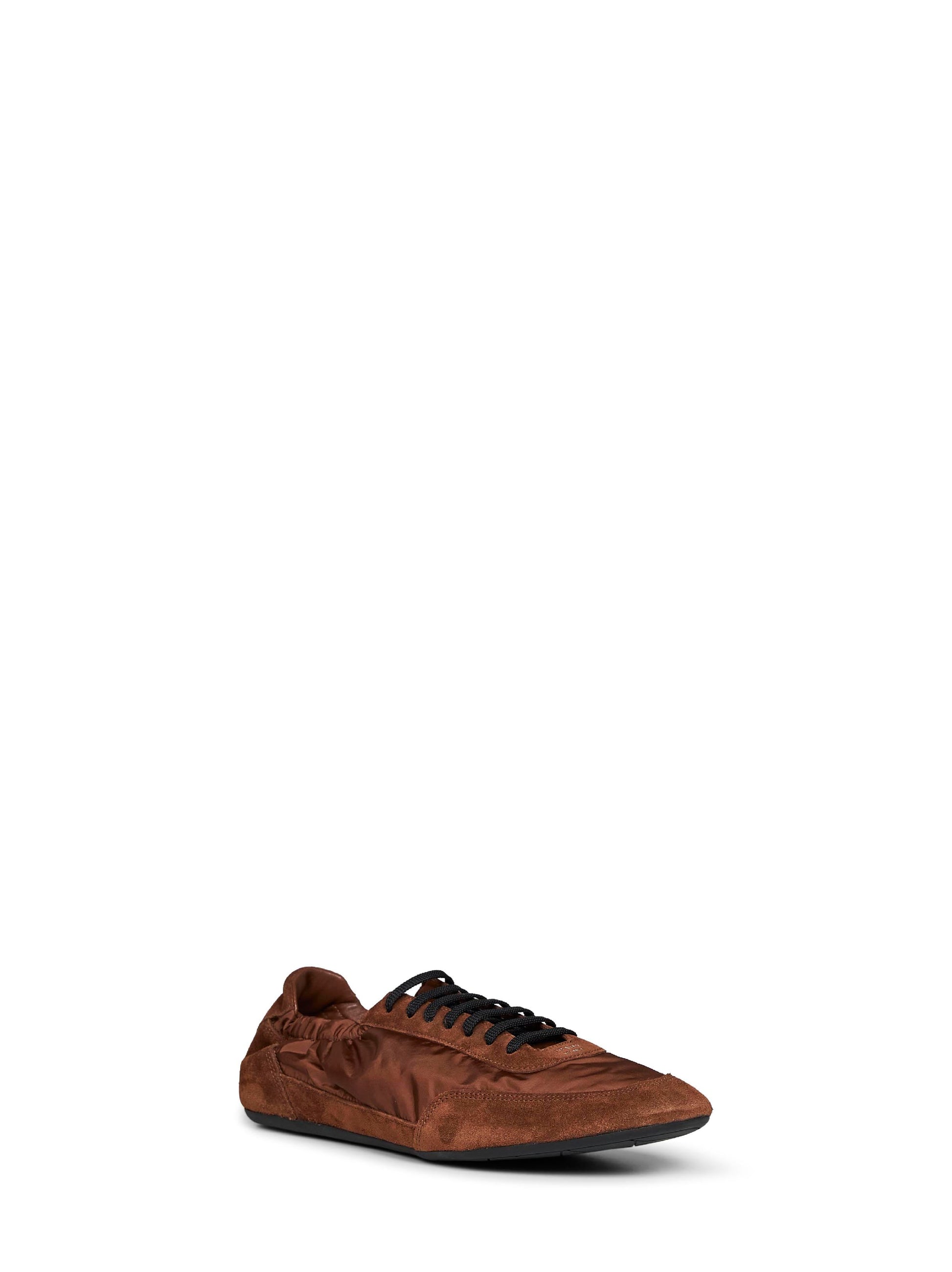 Prada Calzature Men Rosewood Brown Collapse Sneakers PRADA