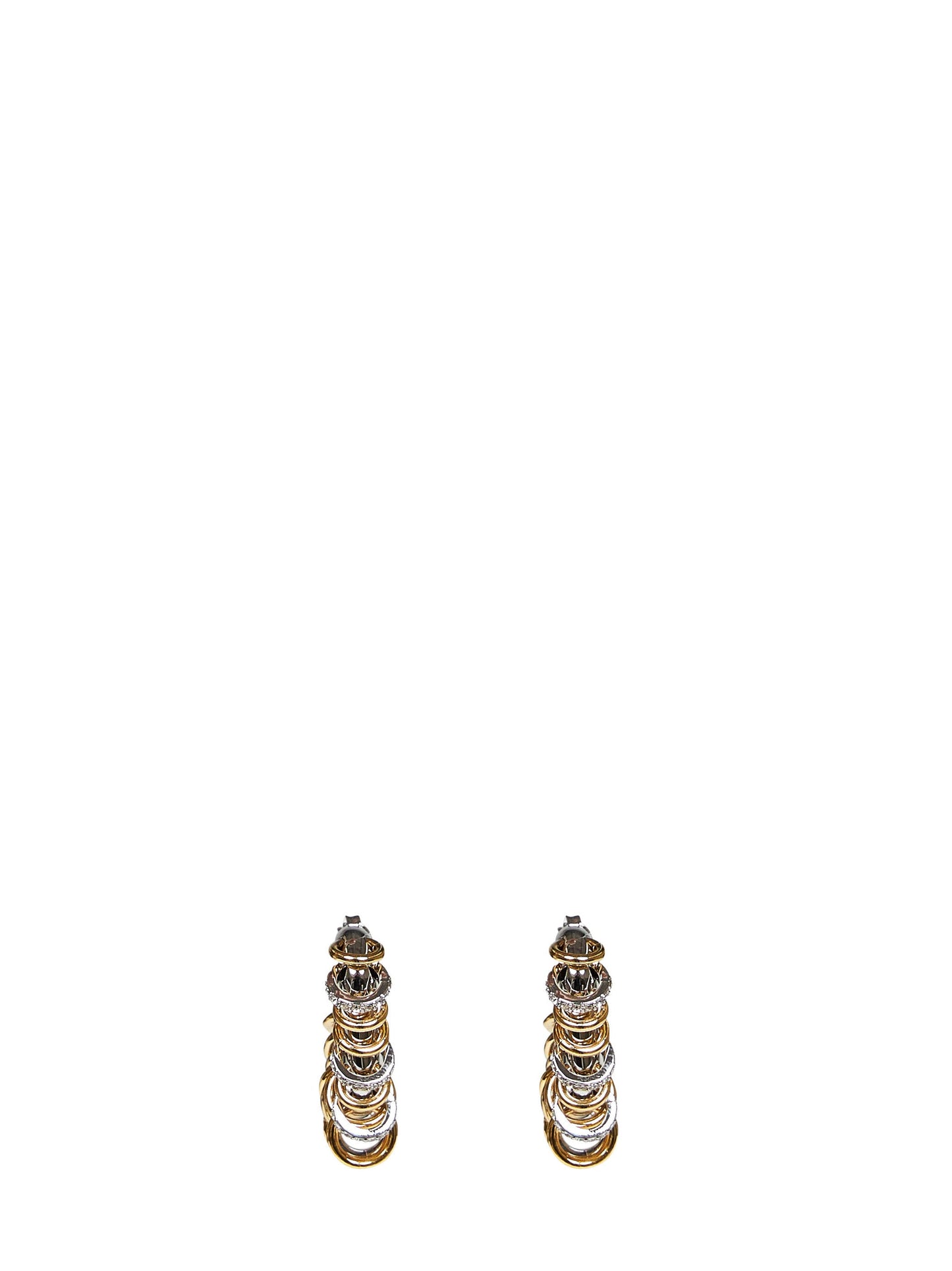 Rabanne Women Silver And Gold Small Punk Xl Link Earrings PACO RABANNE