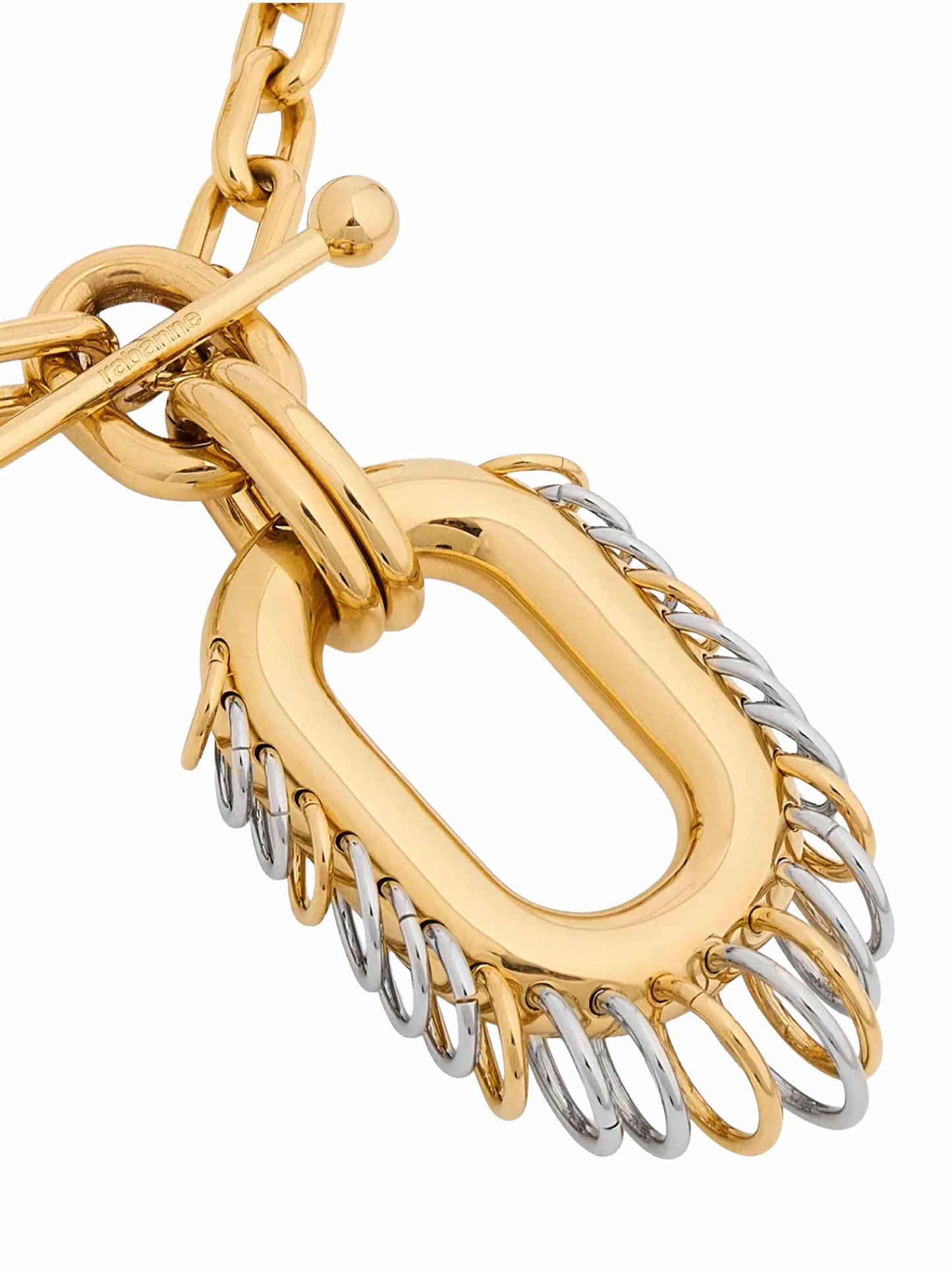 Rabanne Women Gold And Silver Punk Xl Link Necklace PACO RABANNE