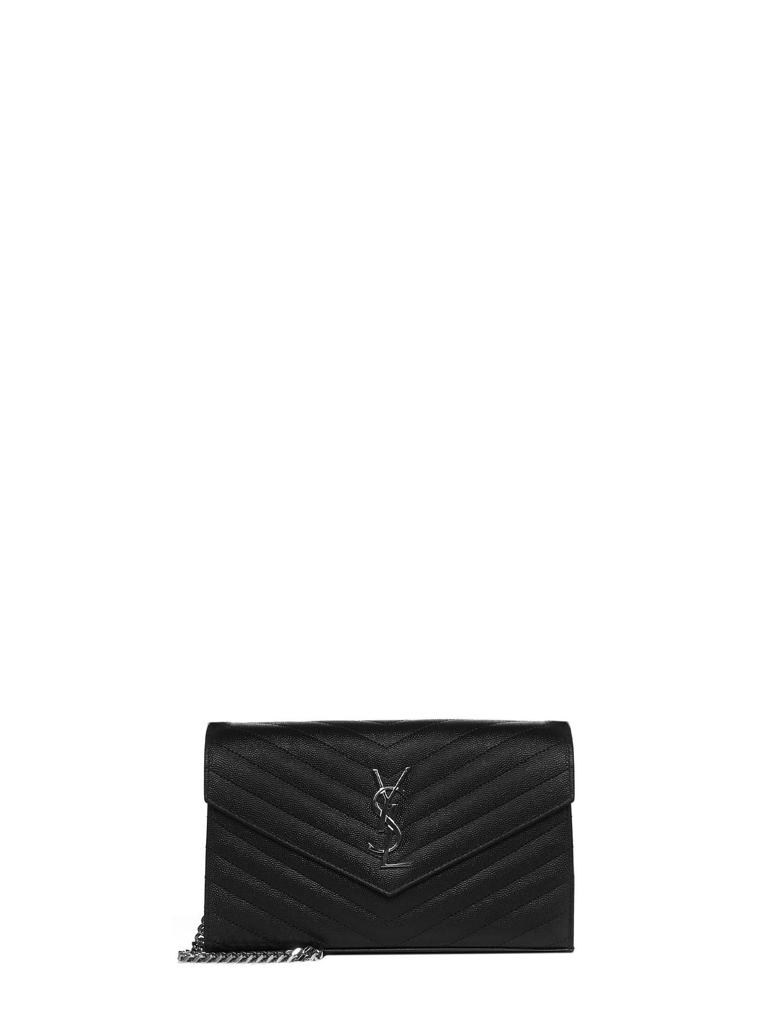 Saint Laurent Women Ysl Logo Quilted Leather Wallet On Chain Bag SAINT LAURENT