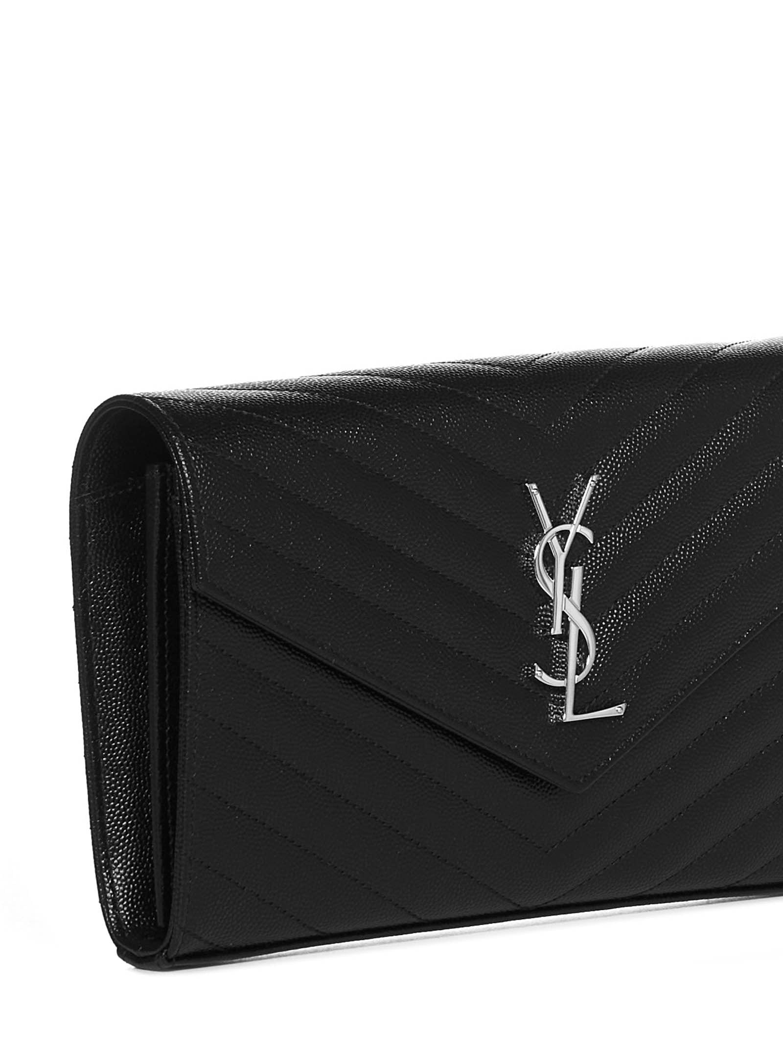 Saint Laurent Women Ysl Logo Quilted Leather Wallet On Chain Bag SAINT LAURENT