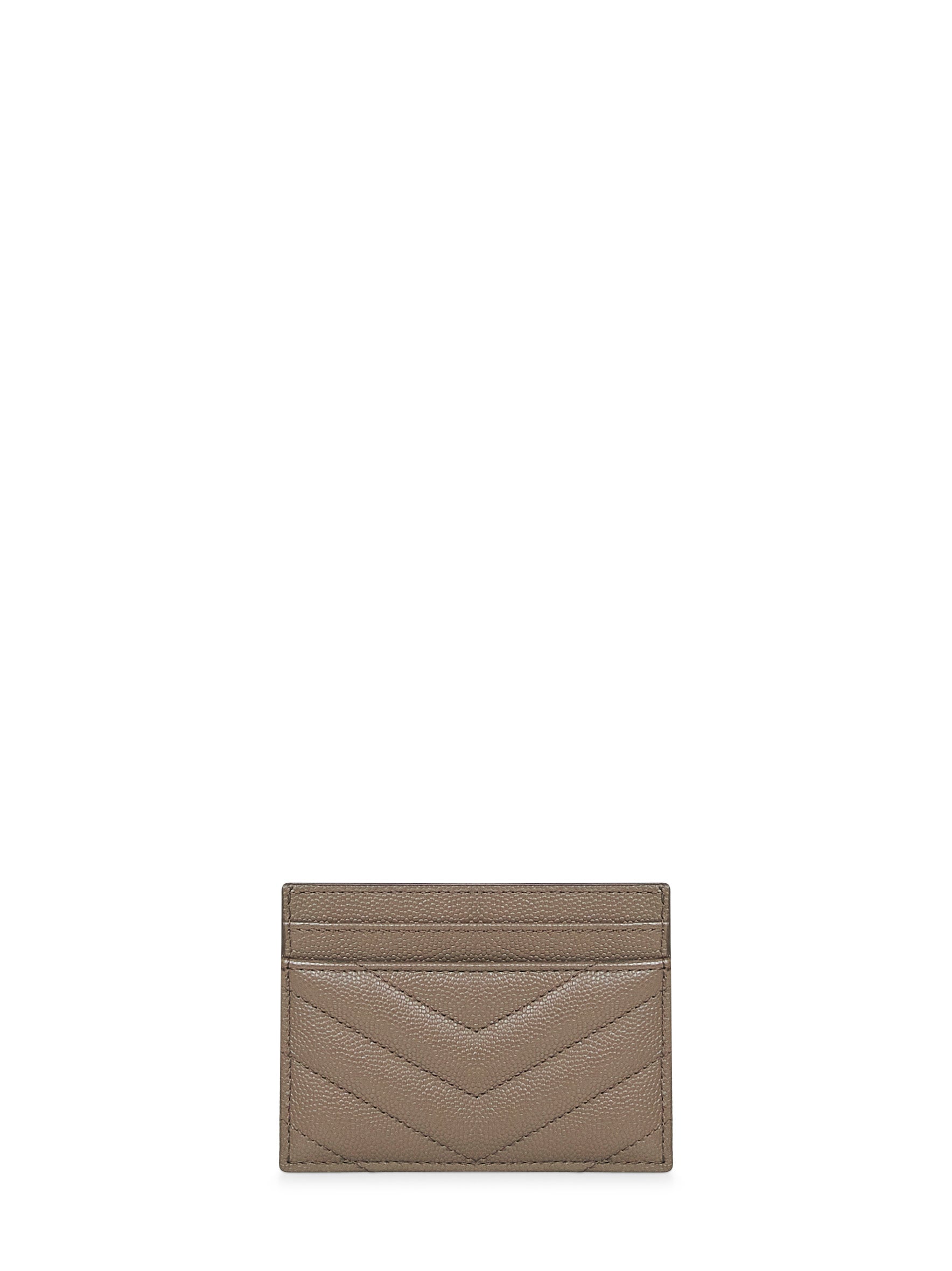 Saint Laurent Women Light Taupe Cassandre Card Holder SAINT LAURENT