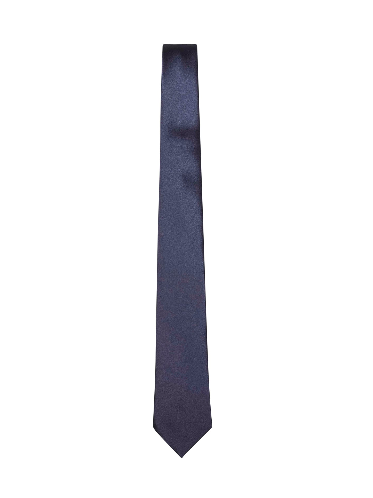 Saint Laurent Men Navy Blue Silk Satin Tie SAINT LAURENT