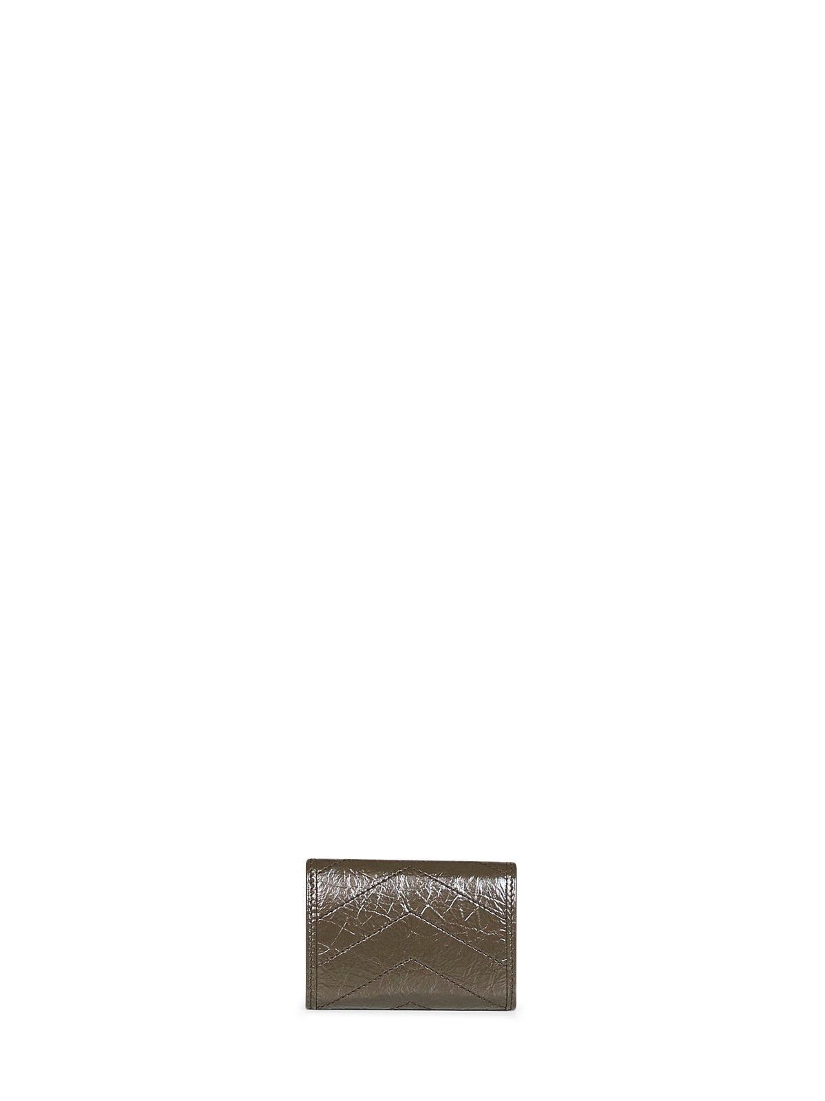 Saint Laurent Women Green Niki Slim Tri-Fold Calf Leather Wallet <Br/> SAINT LAURENT