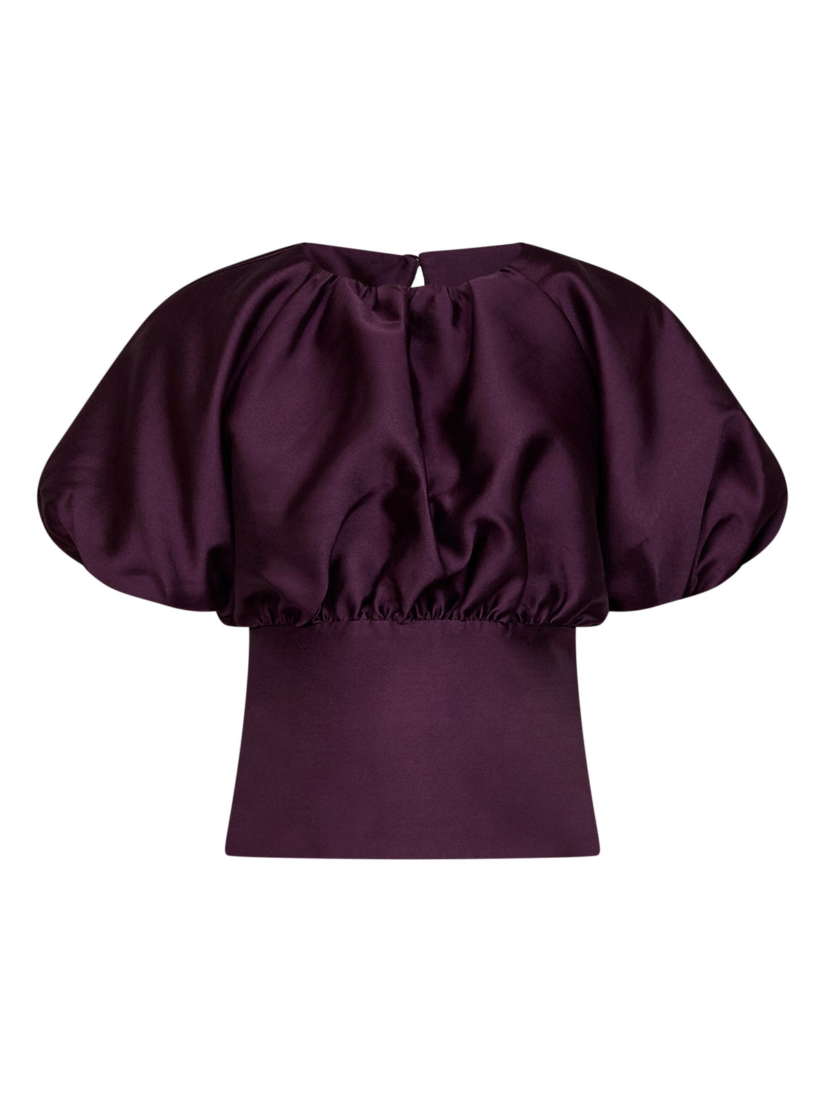 Self Portrait Women Purple Taffeta Short-Sleeved Top SELF-PORTRAIT