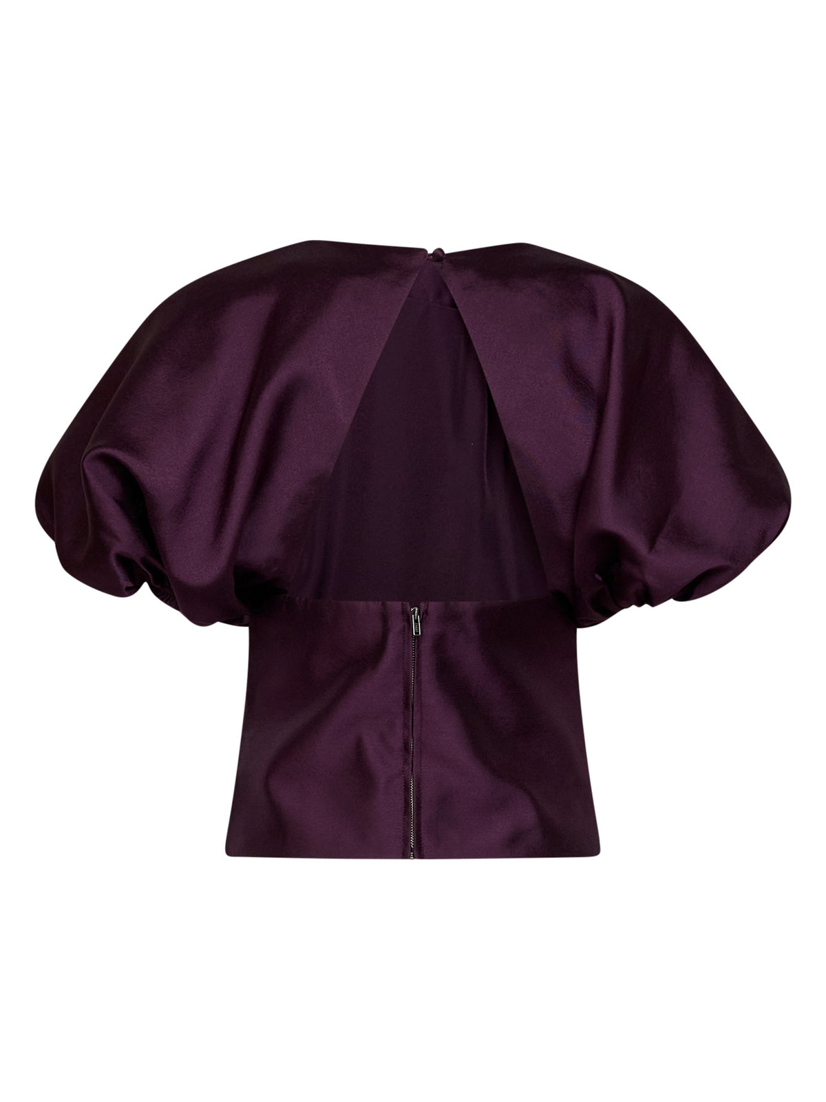 Self Portrait Women Purple Taffeta Short-Sleeved Top SELF-PORTRAIT