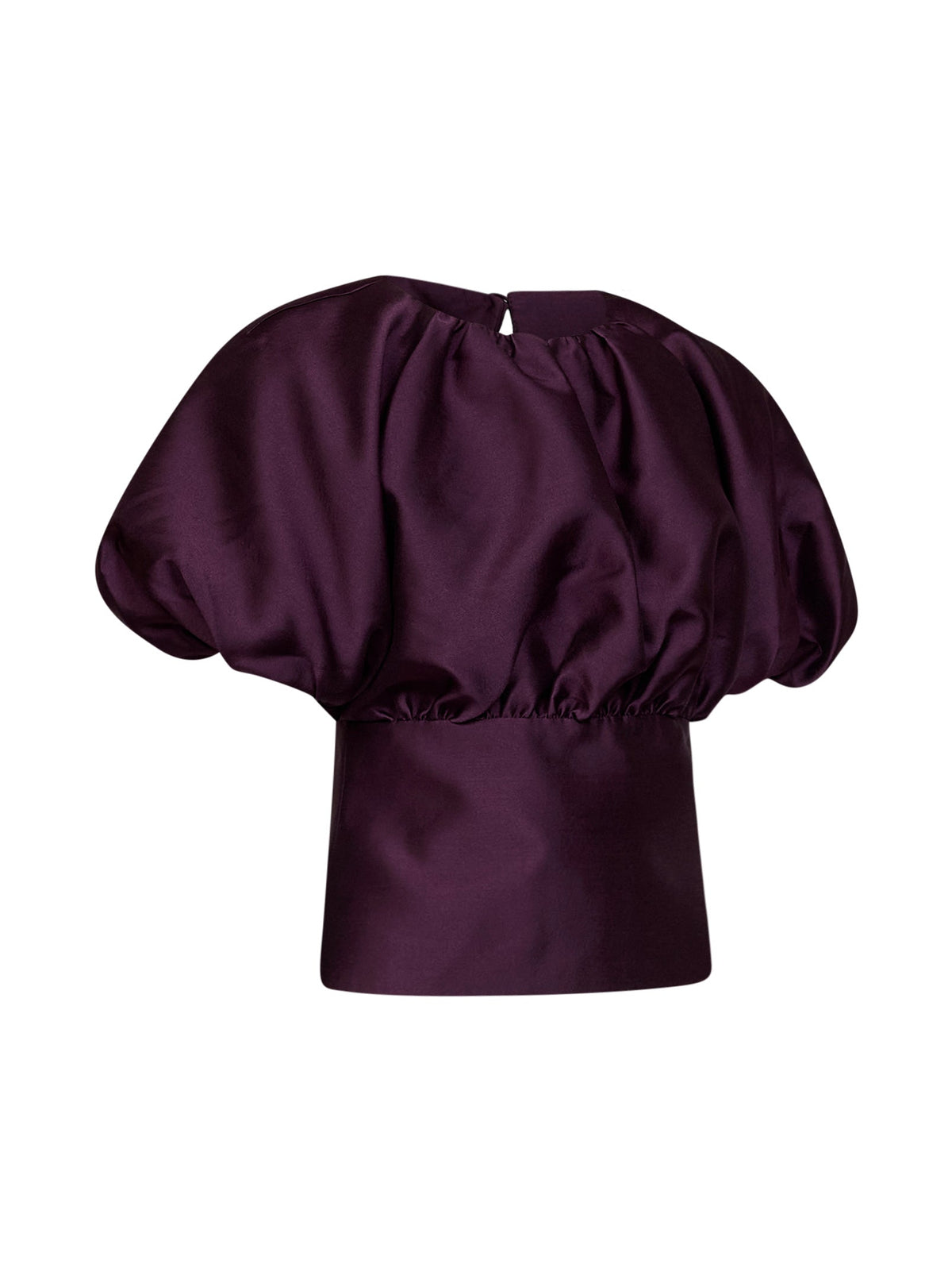 Self Portrait Women Purple Taffeta Short-Sleeved Top SELF-PORTRAIT